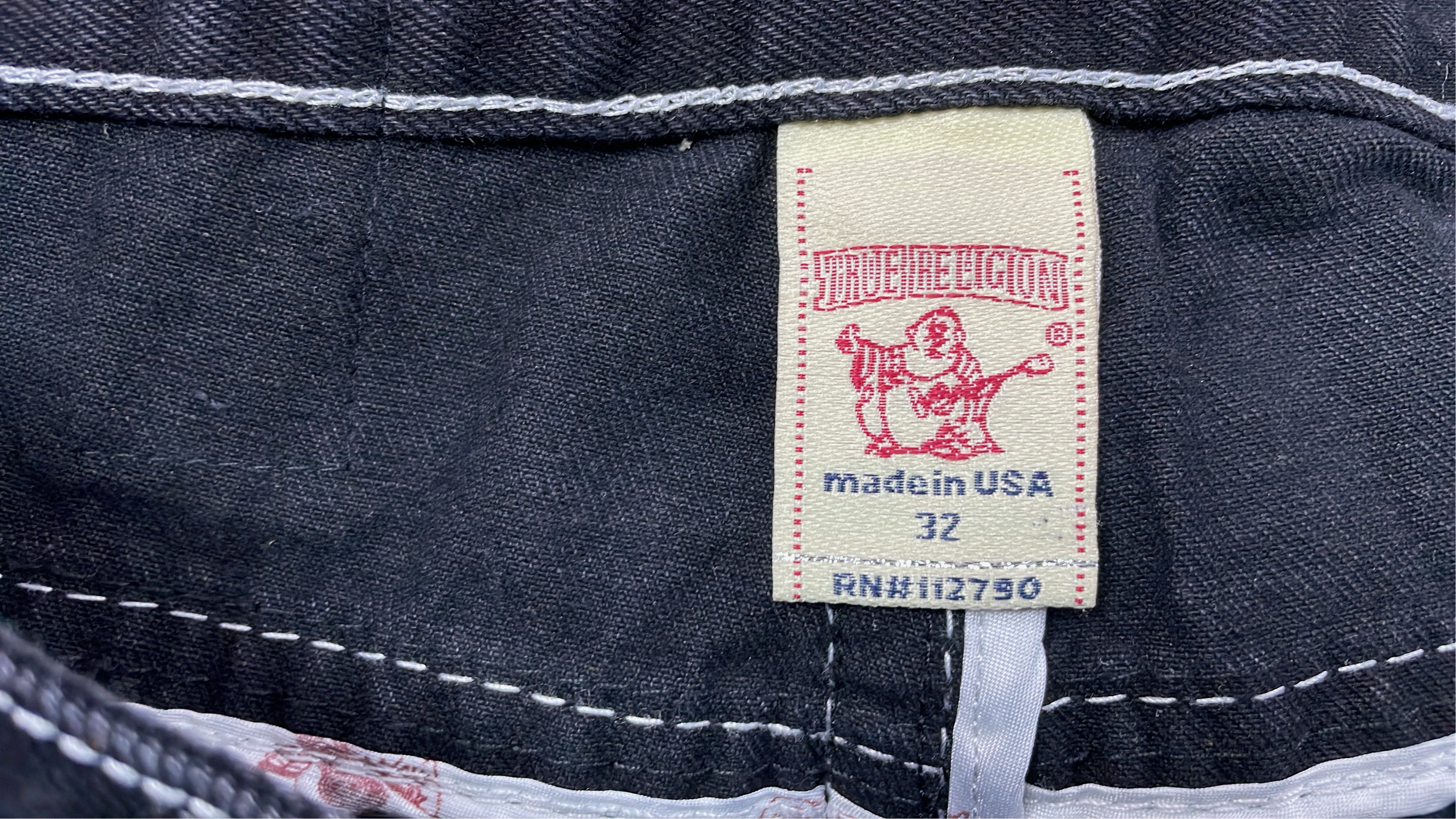 Black Denim Jeans with White Stitching