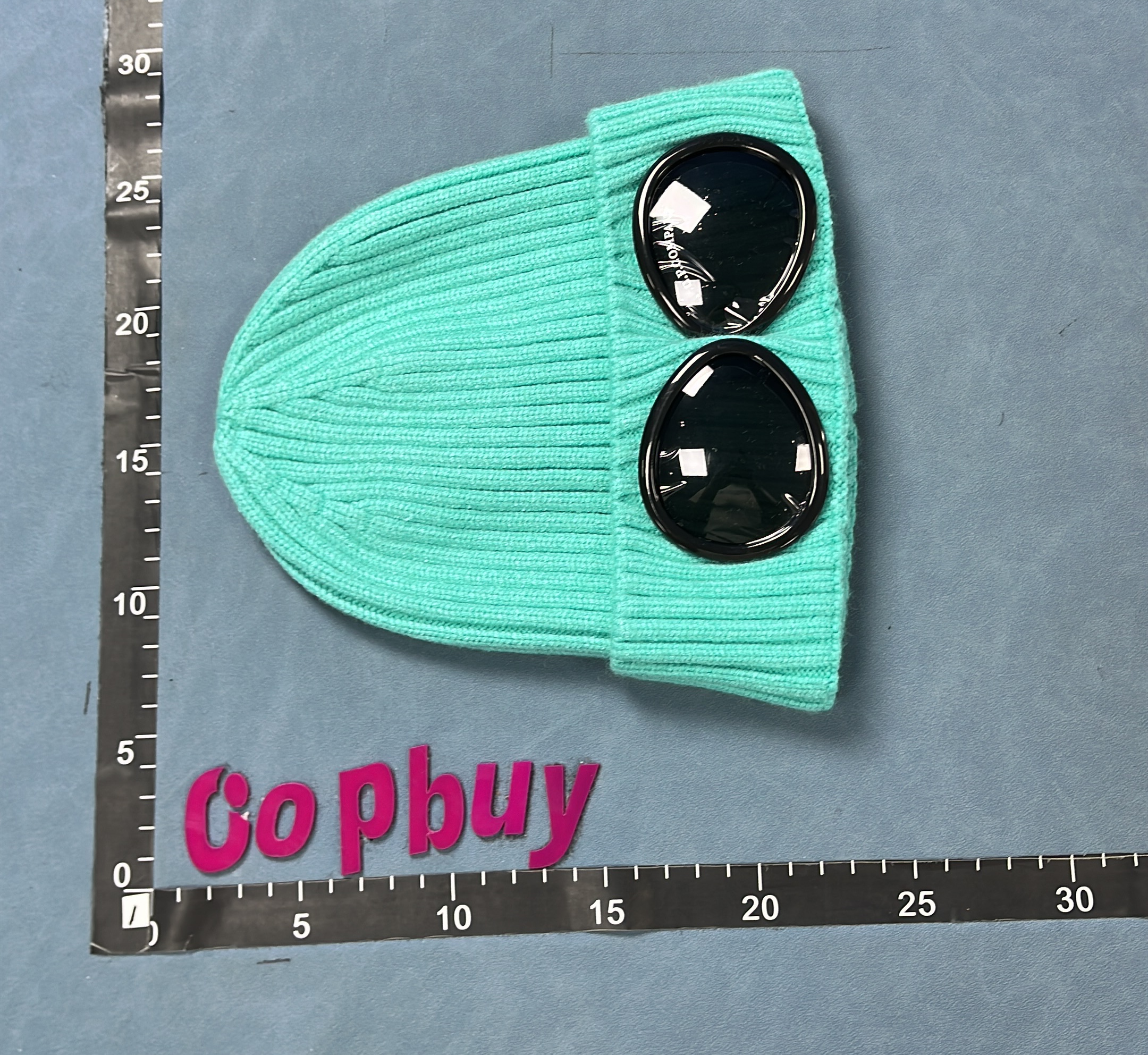 Moncler Black Knit Beanie Hat with Logo Patch