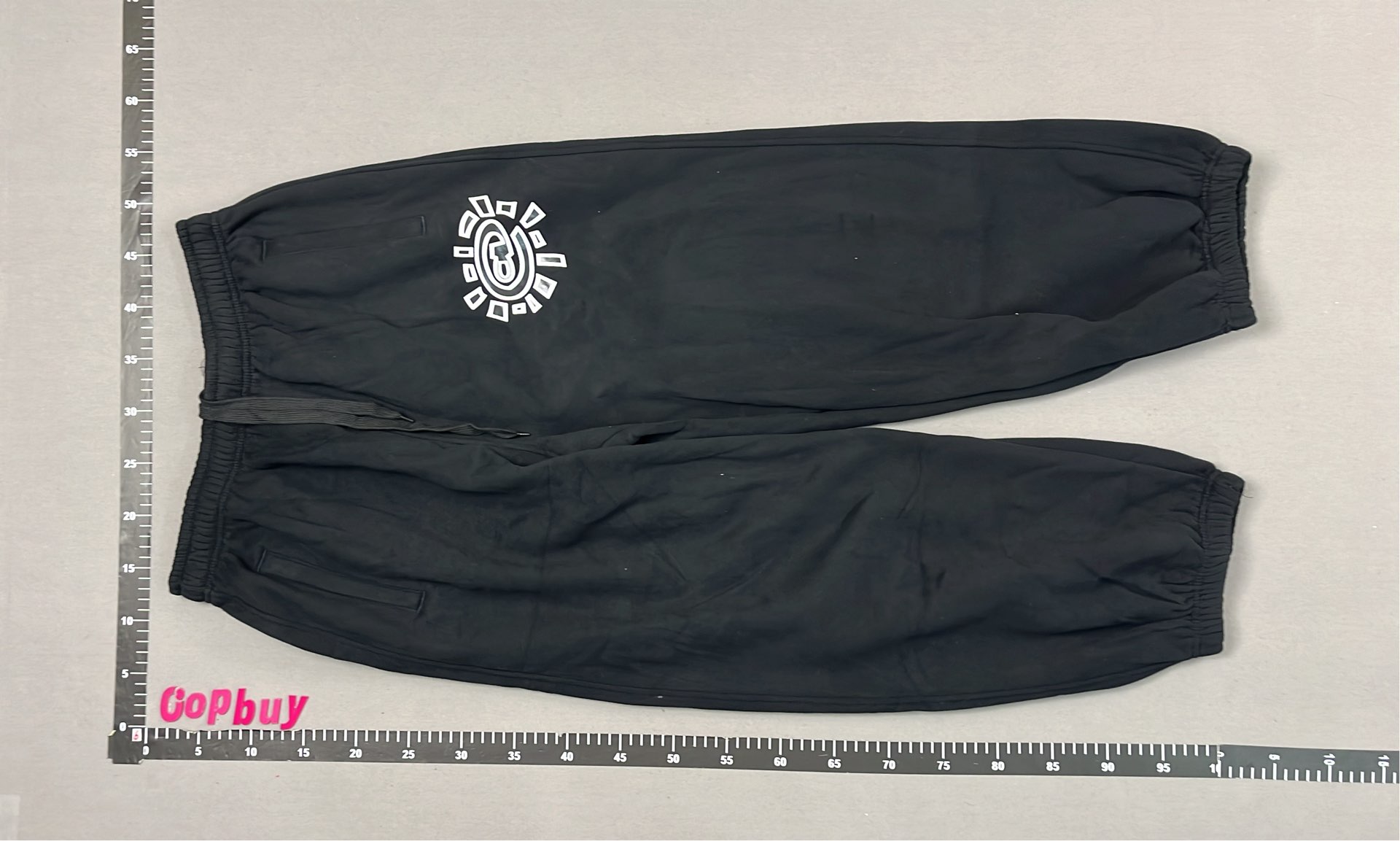 Black HUGO Sweatpants with Graphic Logo and Back Pocket Design