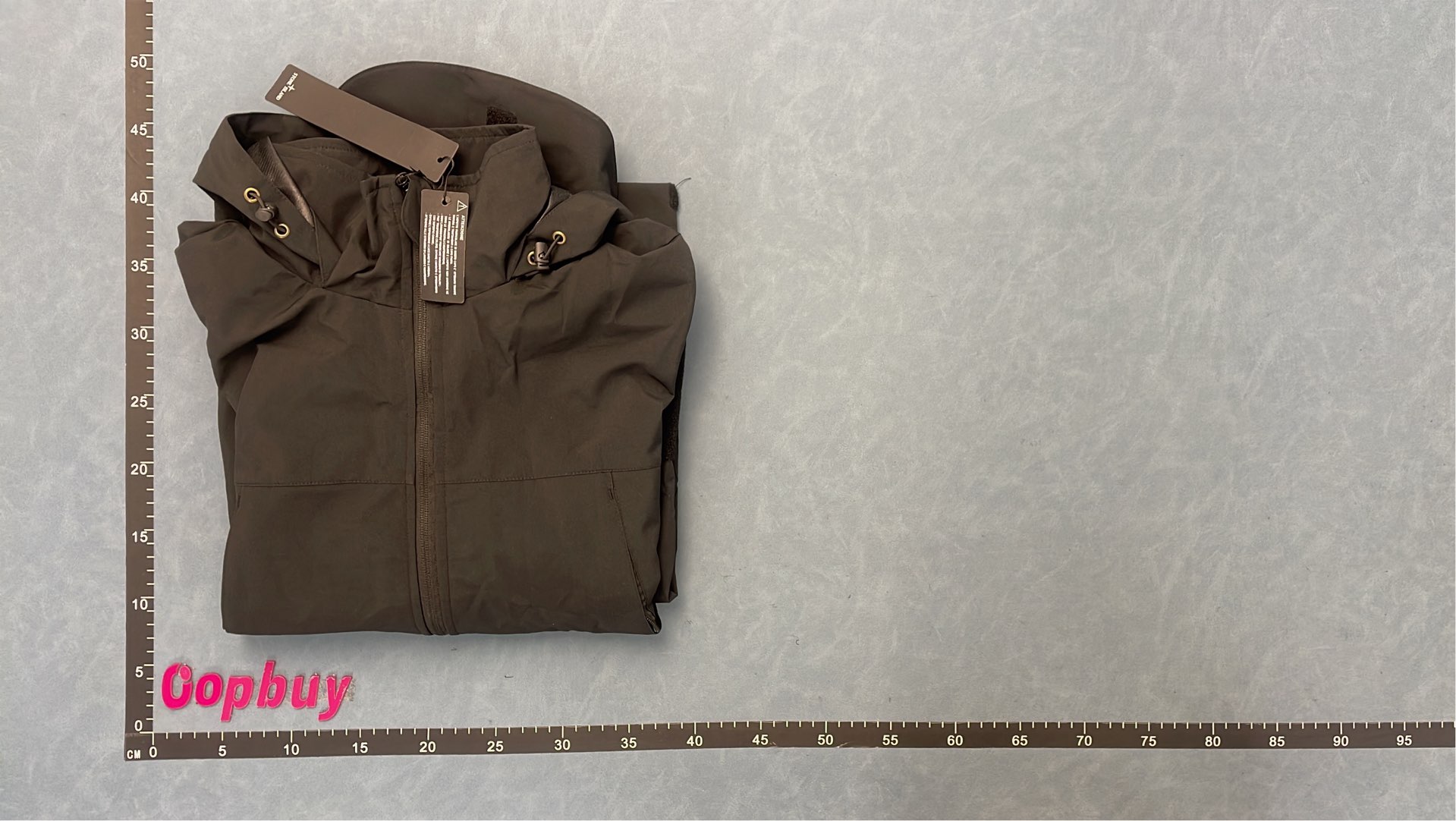 Stone Island Black Hooded Jacket with Logo Patch