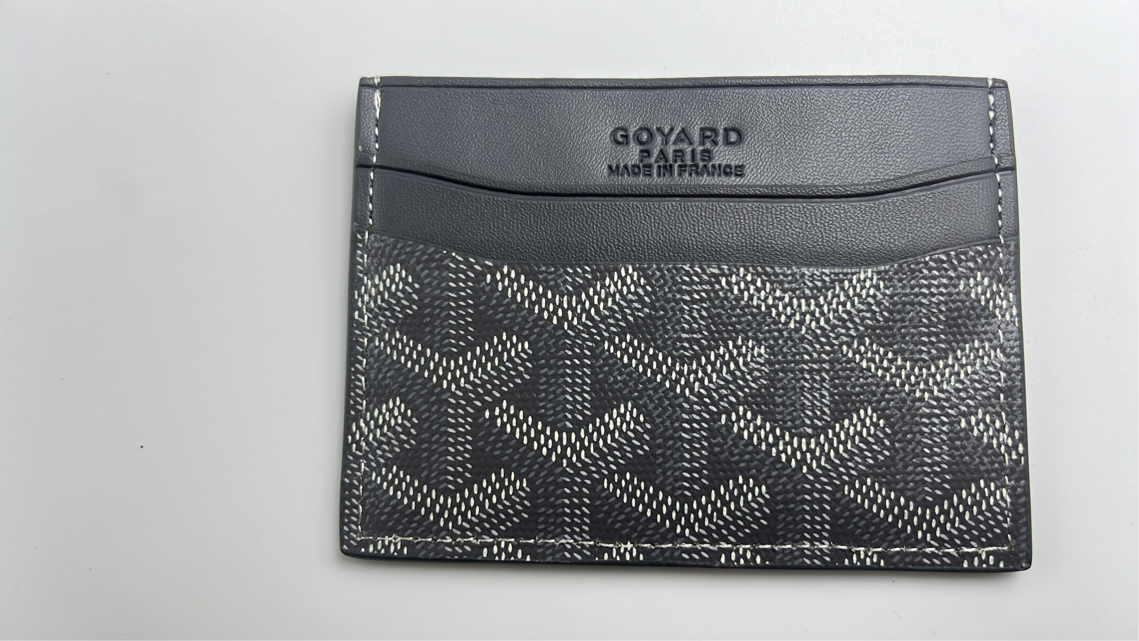 Goyard Monogram Card Holder in Navy, Green and White