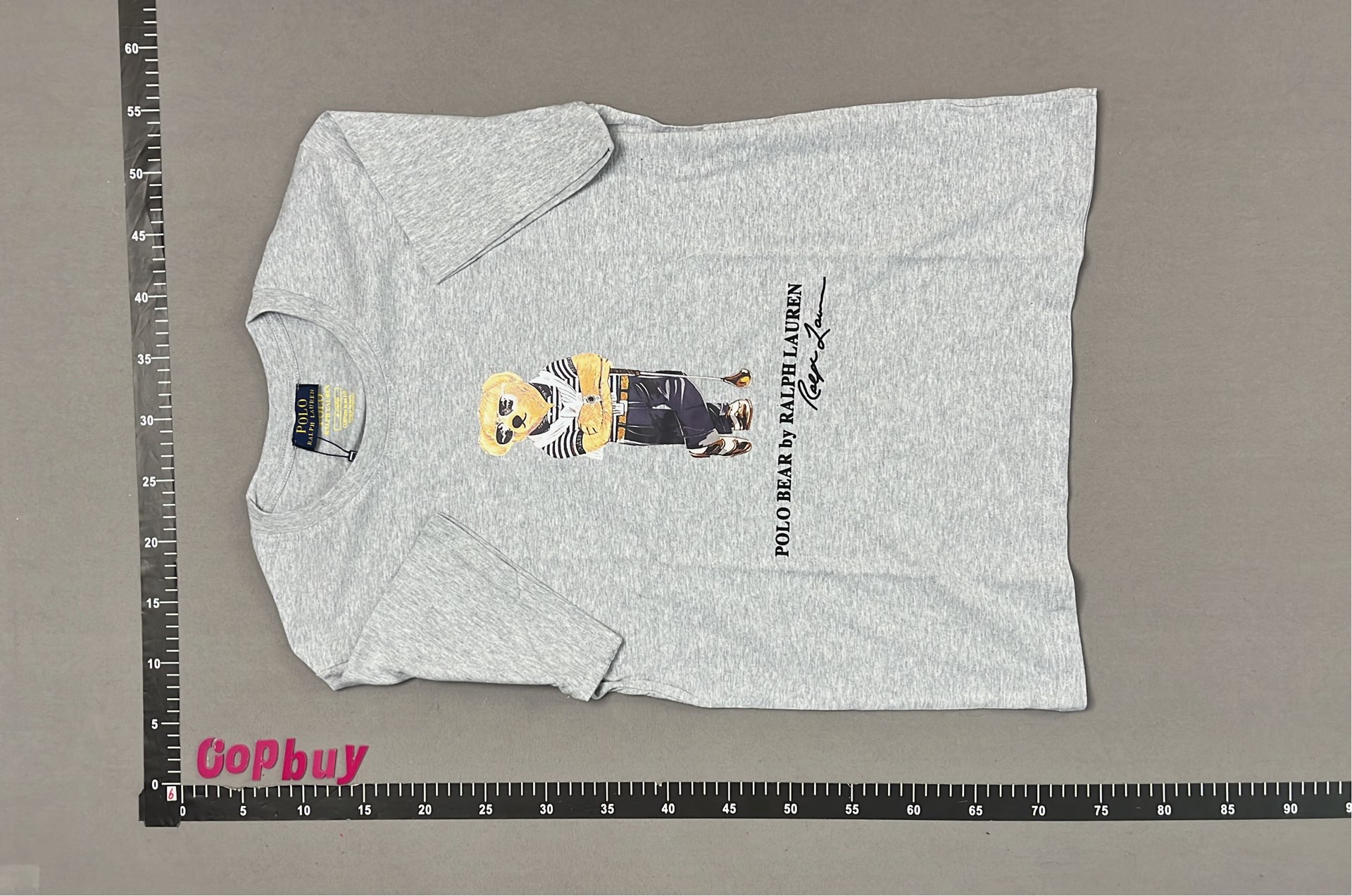 Polo Bear Graphic T-Shirt for Men - Gray