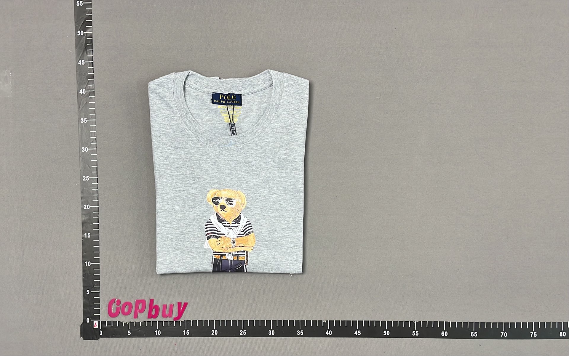 Polo Bear Graphic T-Shirt for Men - Gray