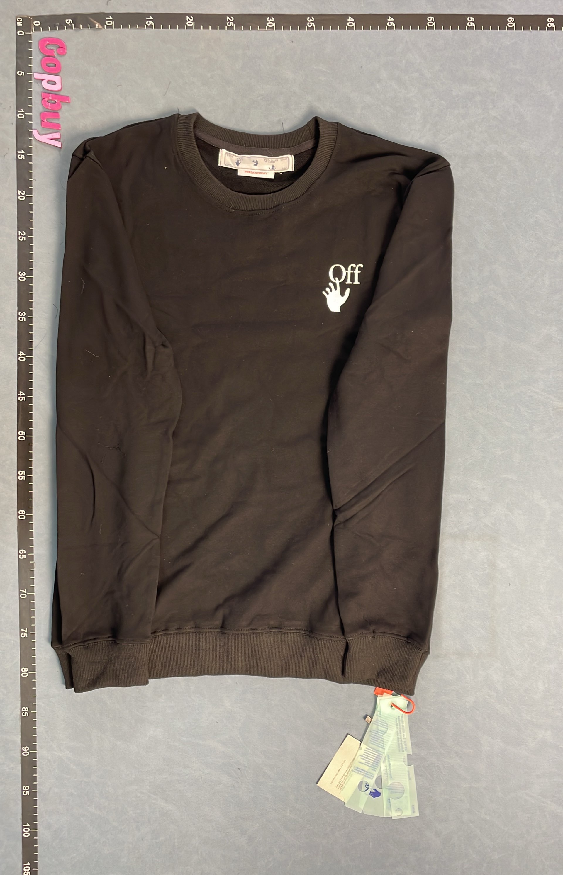 Off-White Black Sweatshirt with Dripping X Logo