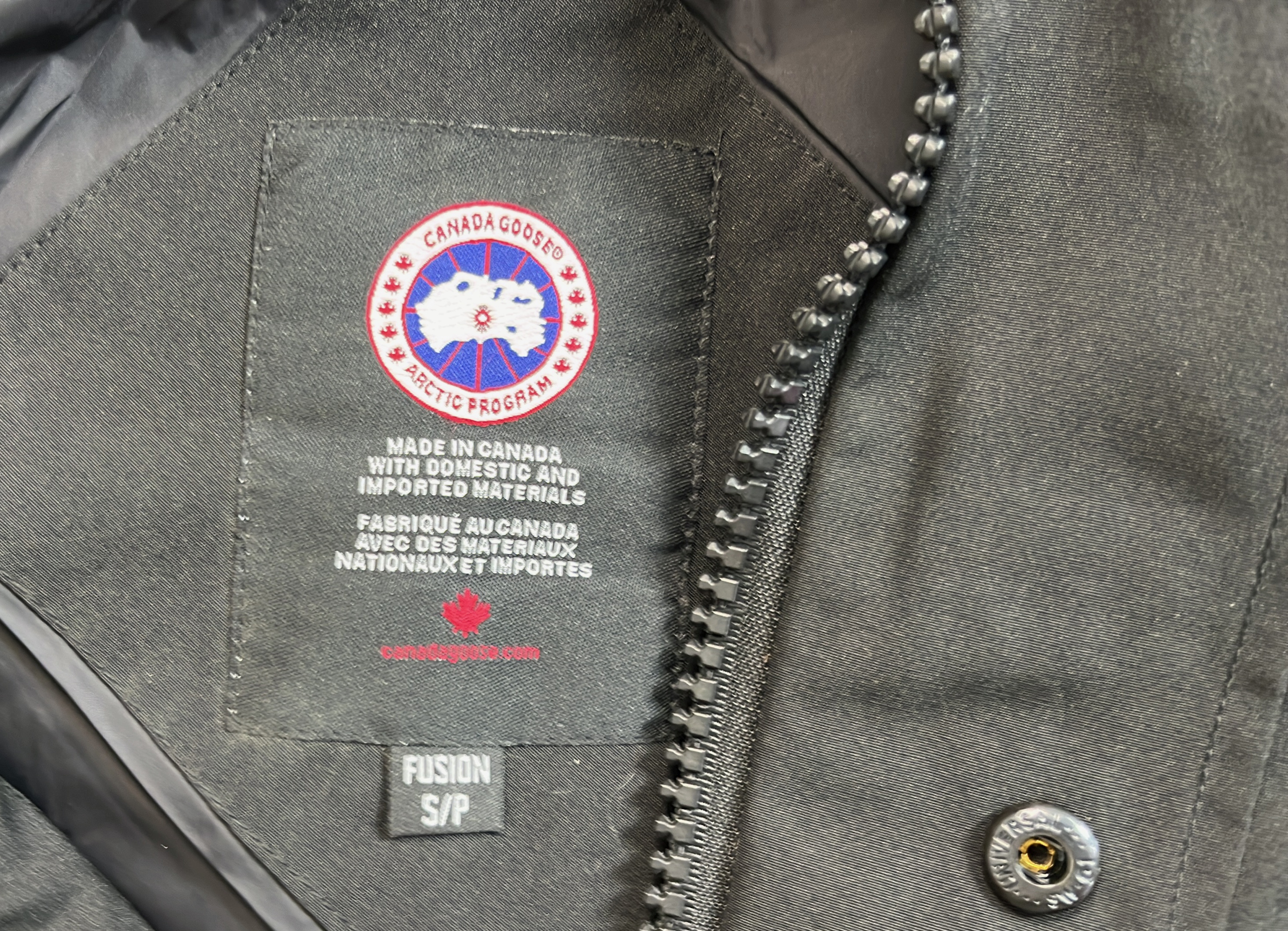 Canada Goose Down Jacket with Fur Trim Hood
