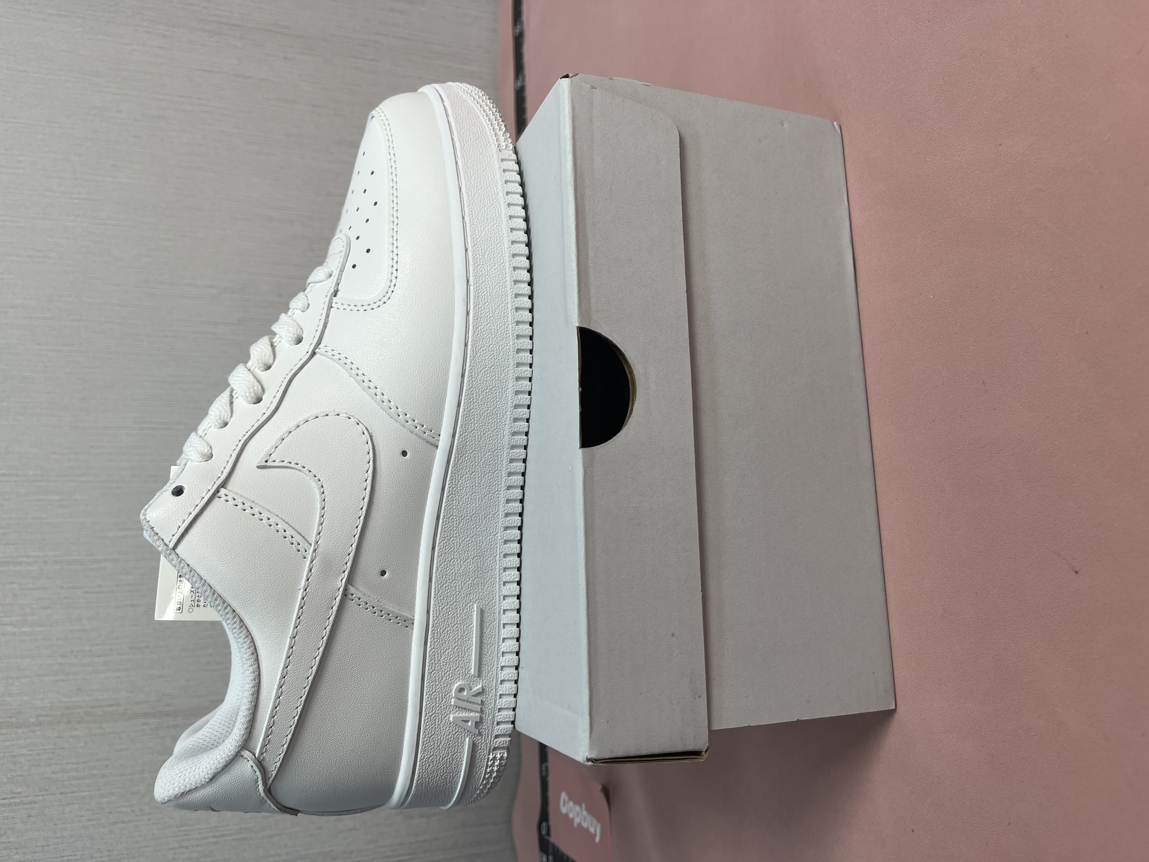 Nike Air Force 1 Low White Black Tan Sneakers