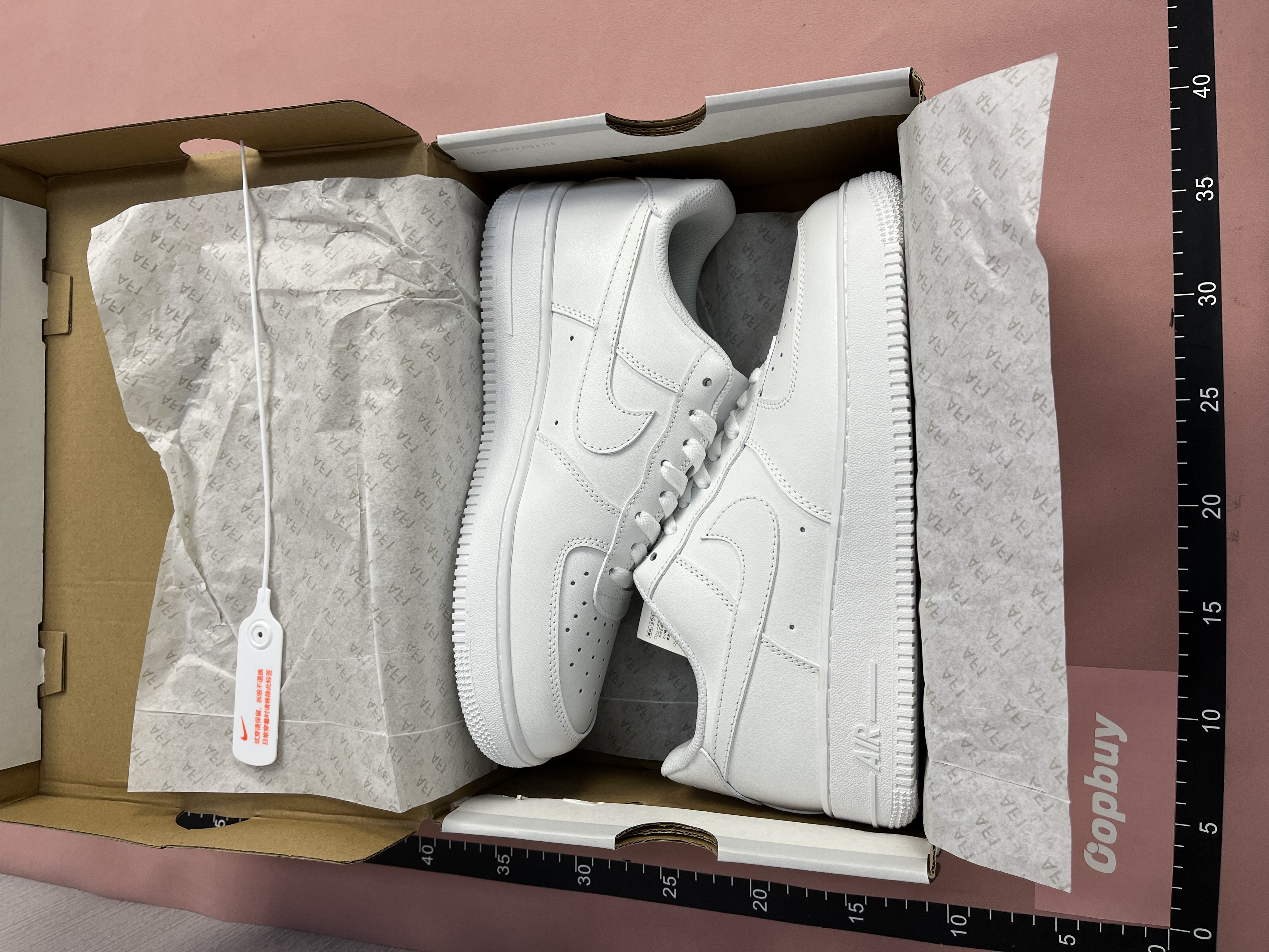 Nike Air Force 1 Low White Black Tan Sneakers