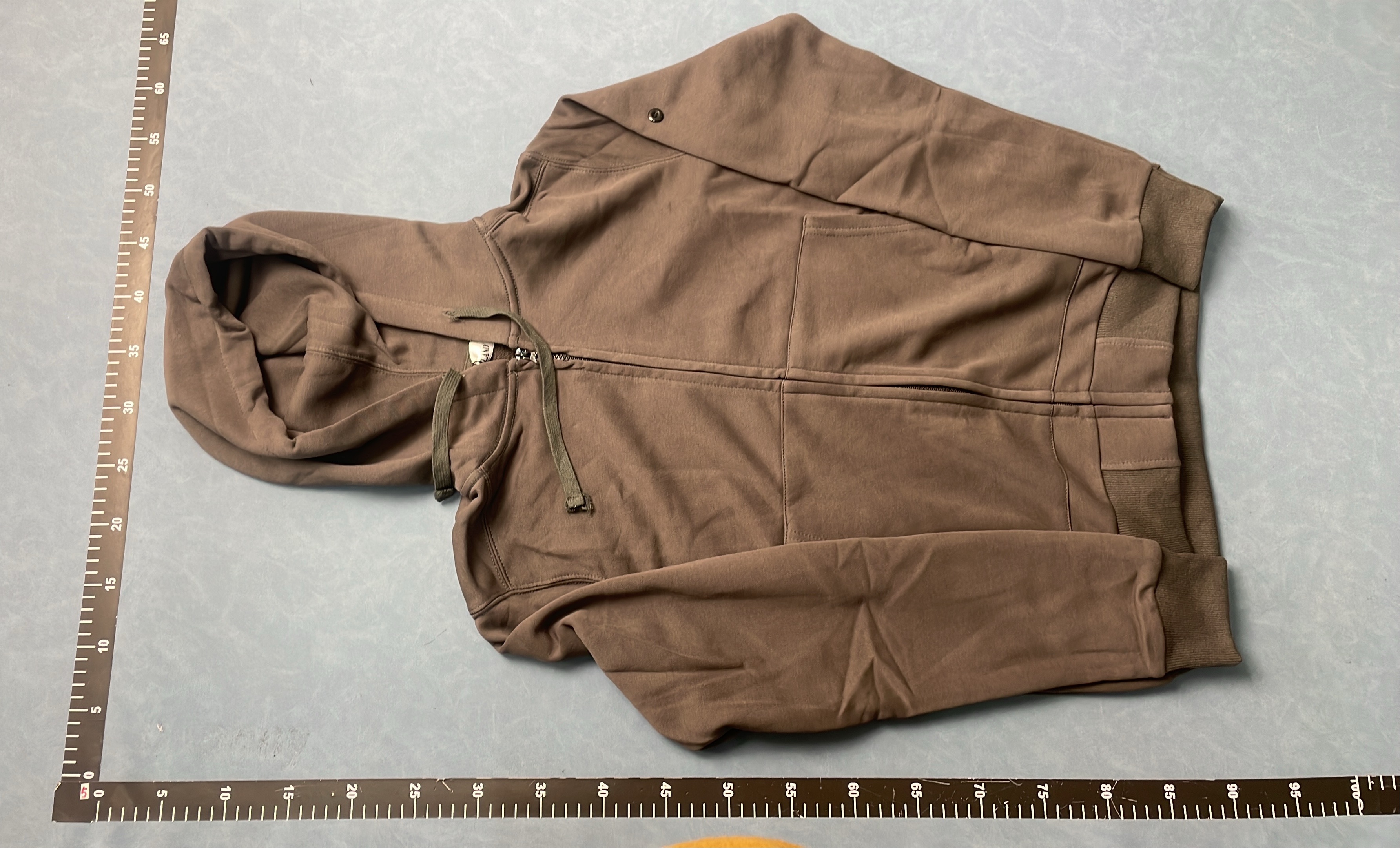 Stone Island Dark Gray Zip-Up Hoodie with Logo Patch