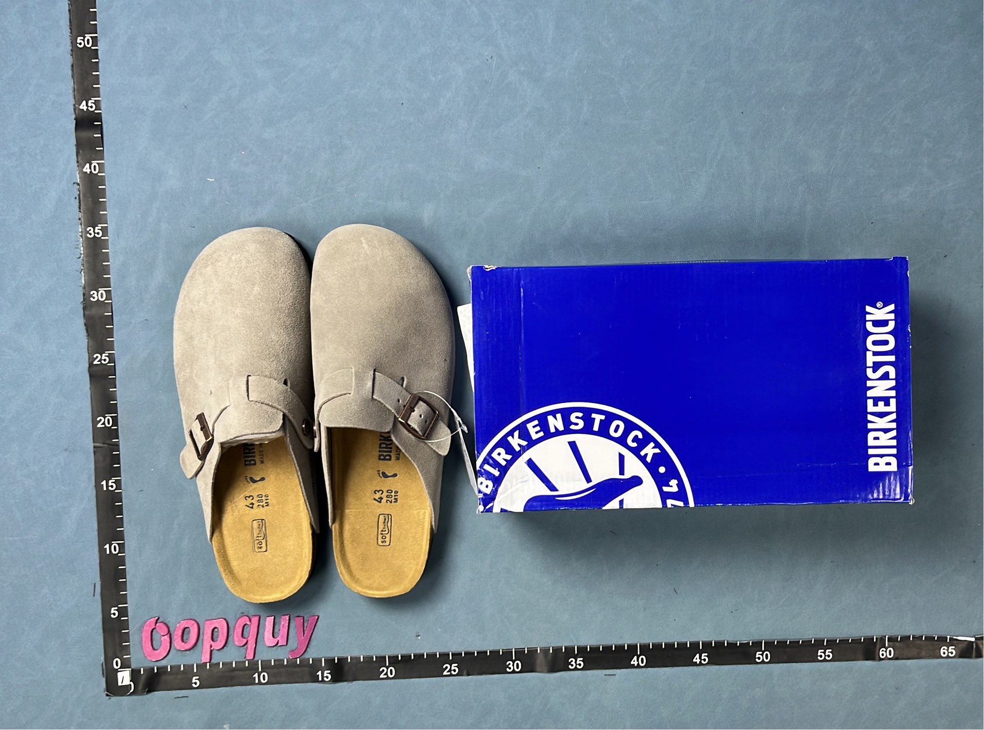 Olive Green Suede Birkenstock Clogs with Faux Fur Lining