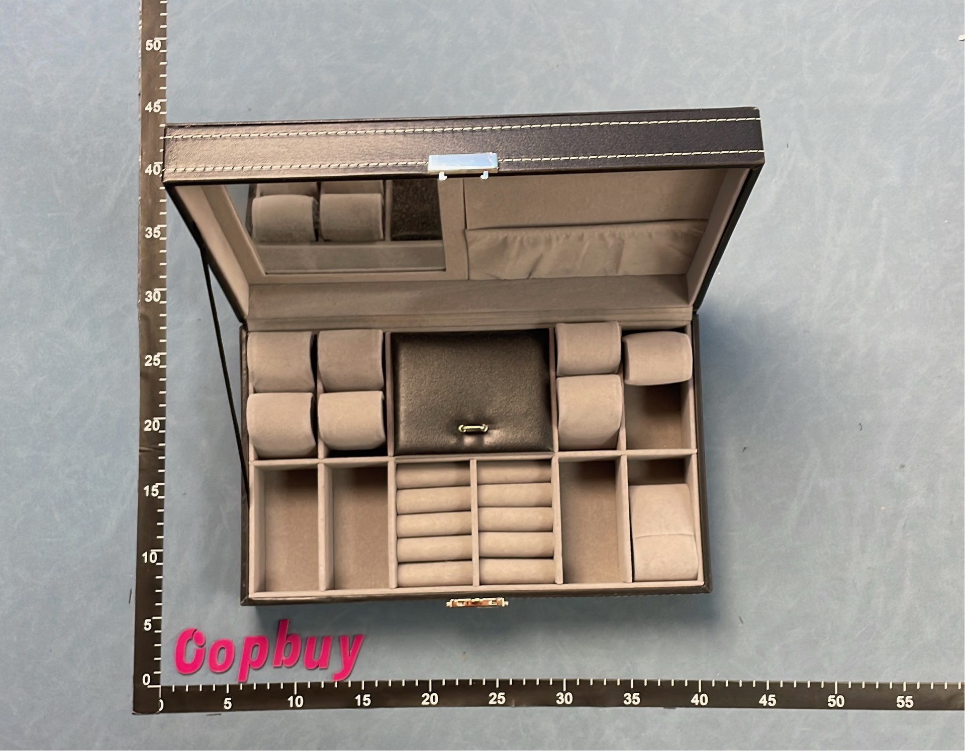 Luxury Watch Storage Box with Glass Lid and Velvet Interior