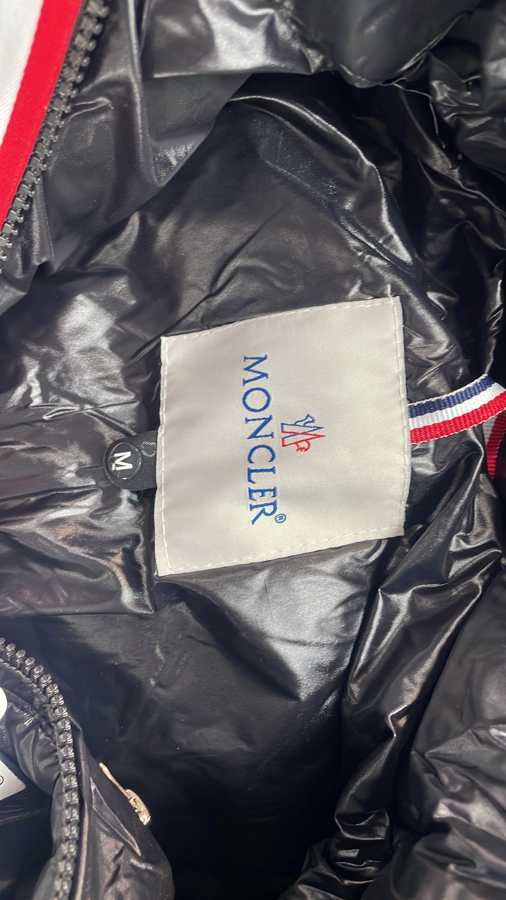 Moncler Blue Puffer Jacket with Hood and Logo Patch