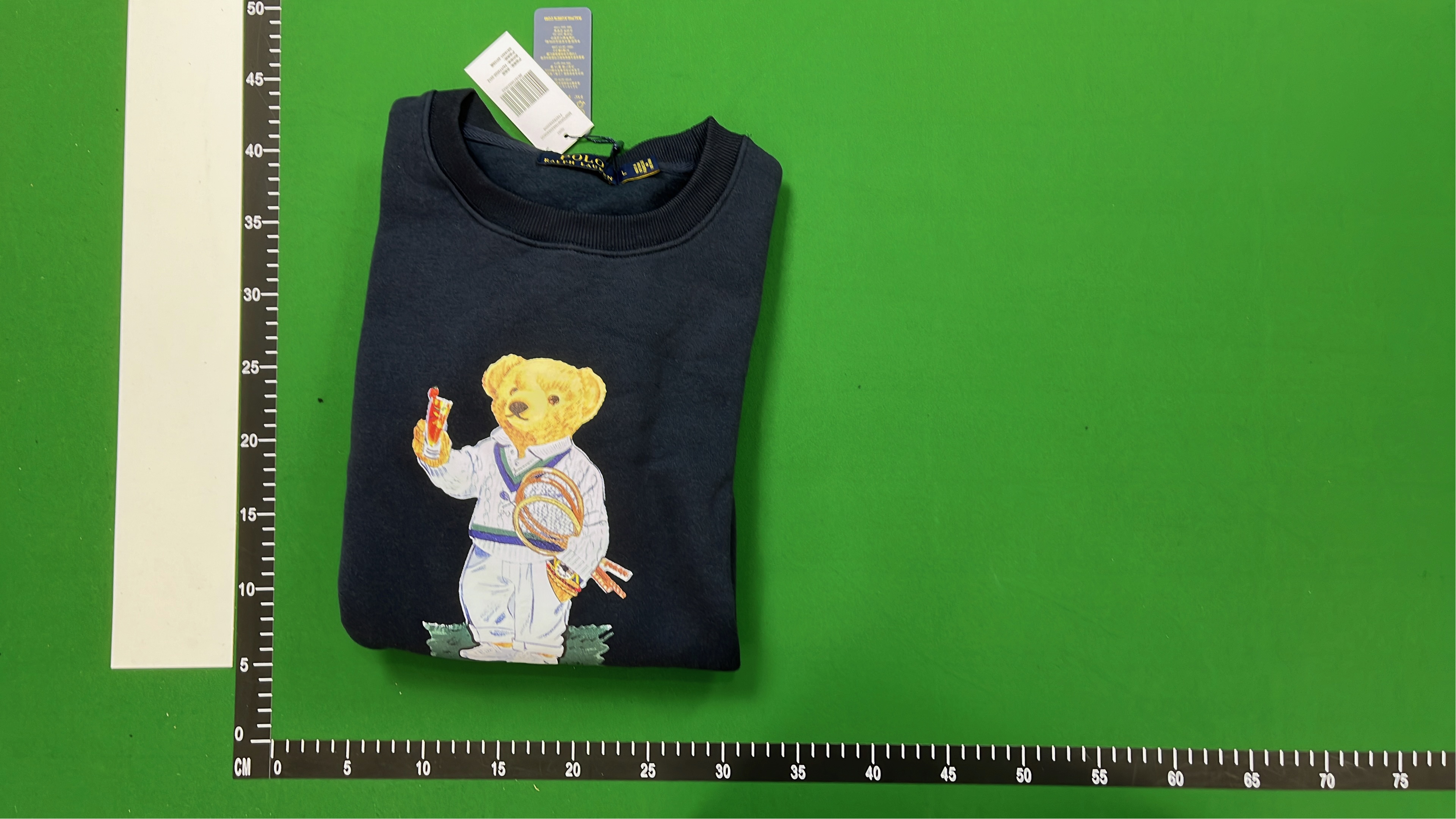 Polo Bear Crewneck Sweatshirt - Grey and Navy