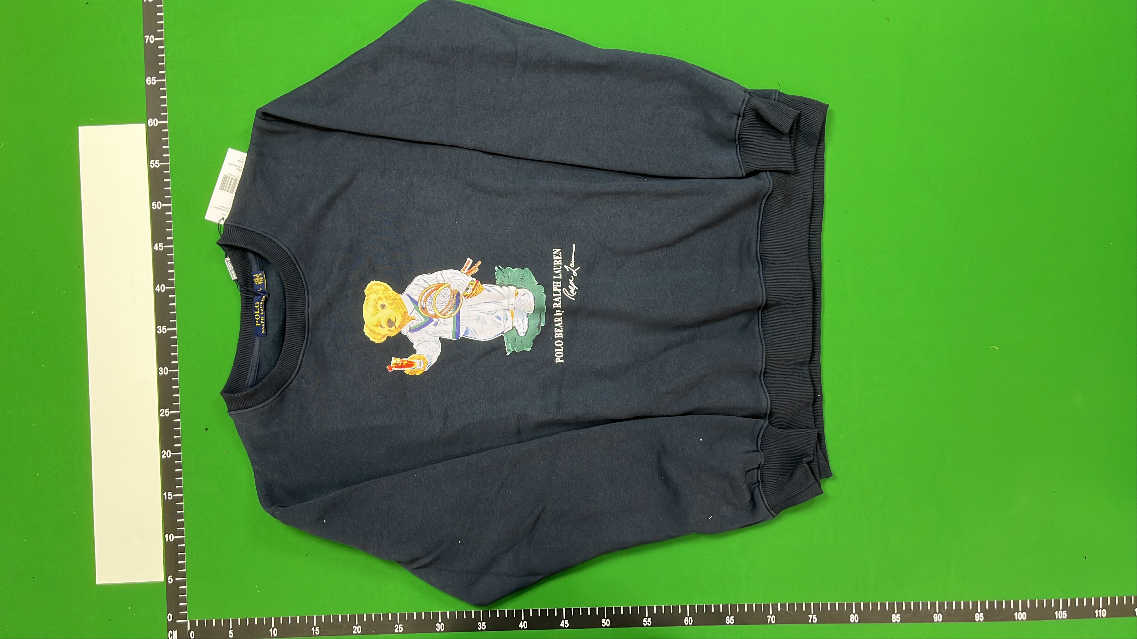 Polo Bear Crewneck Sweatshirt - Grey and Navy