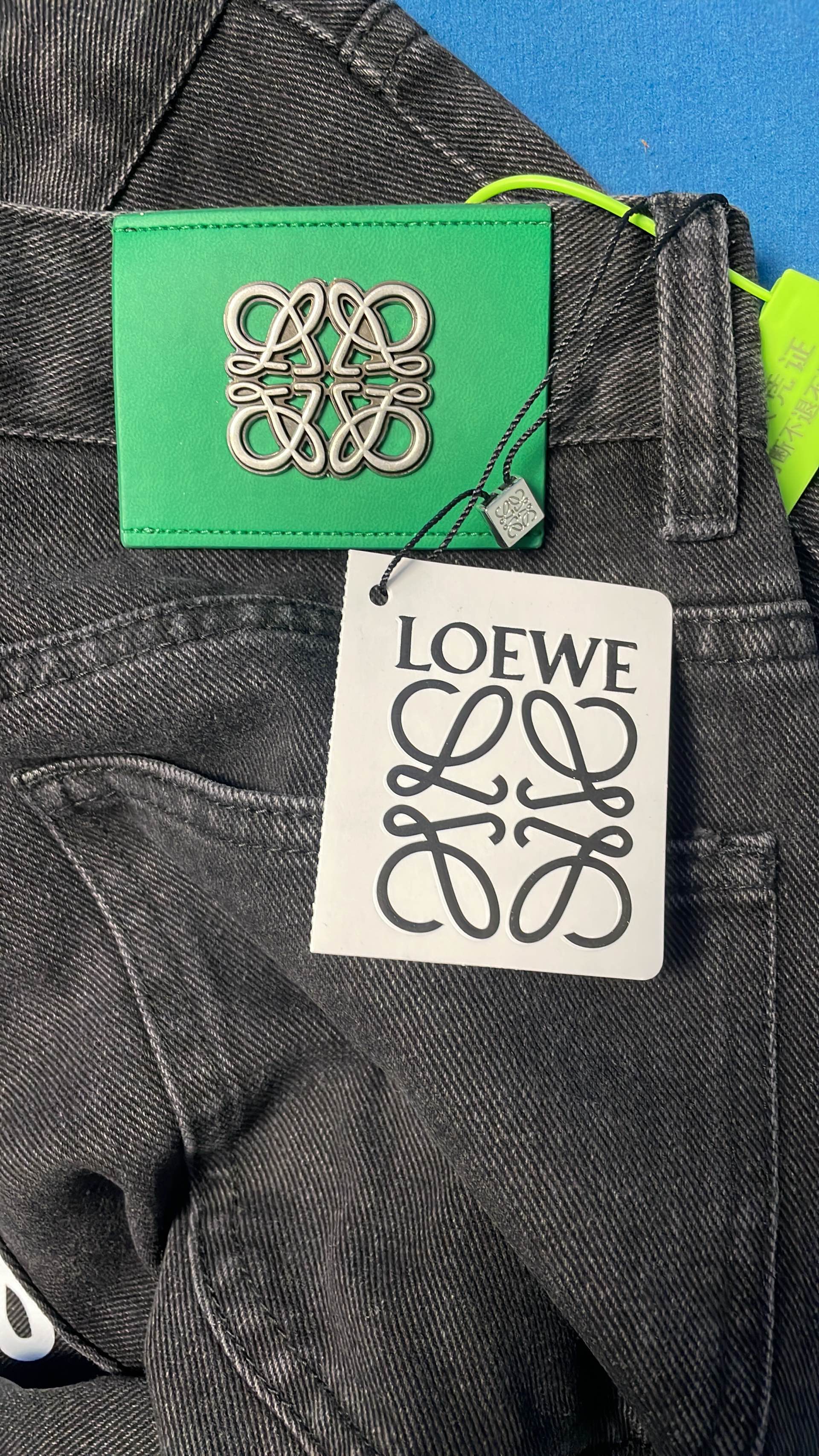 Loewe Anagram Embroidered Denim Pants