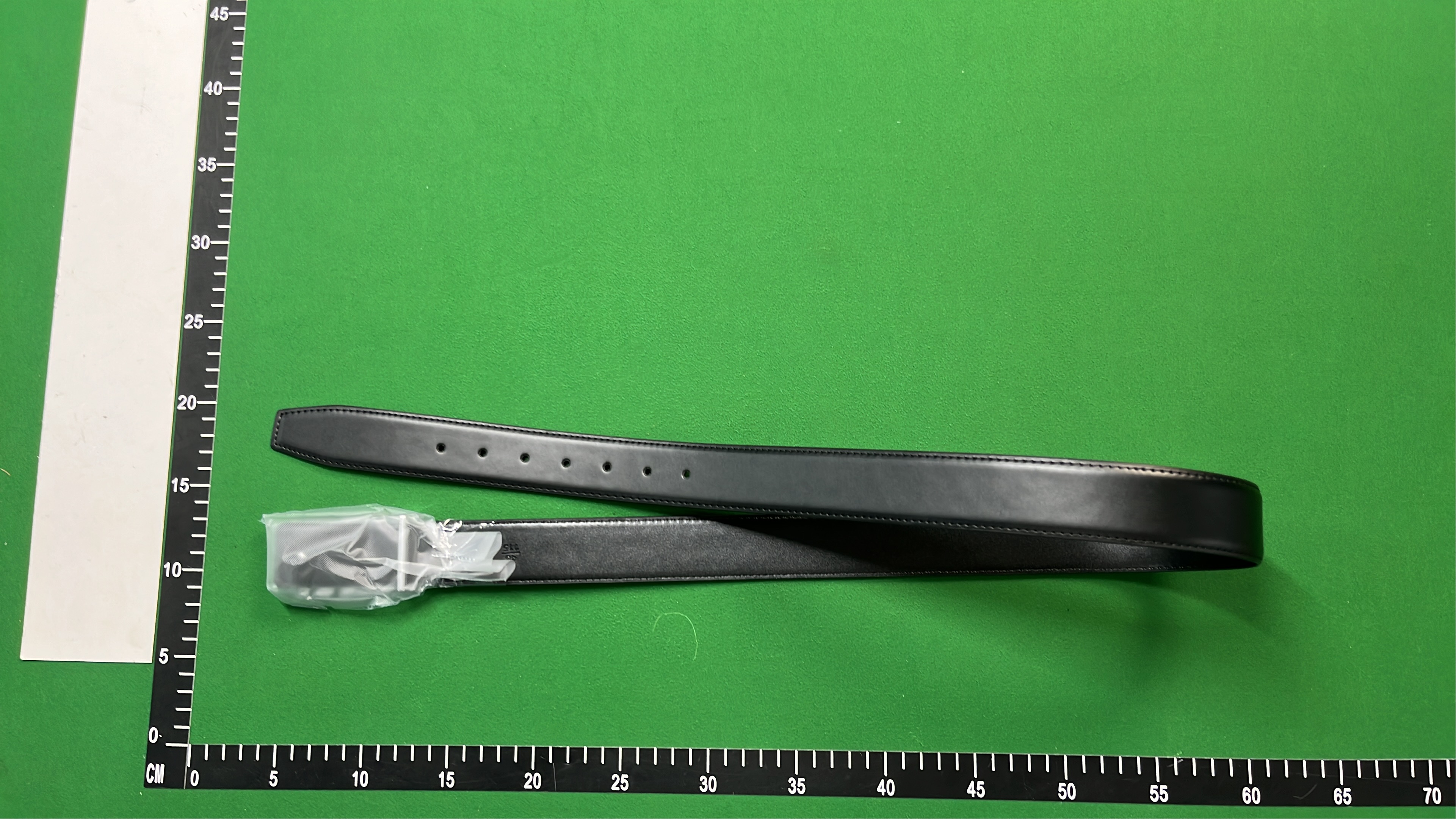 AMIRI Black Leather Belt with Logo Buckle