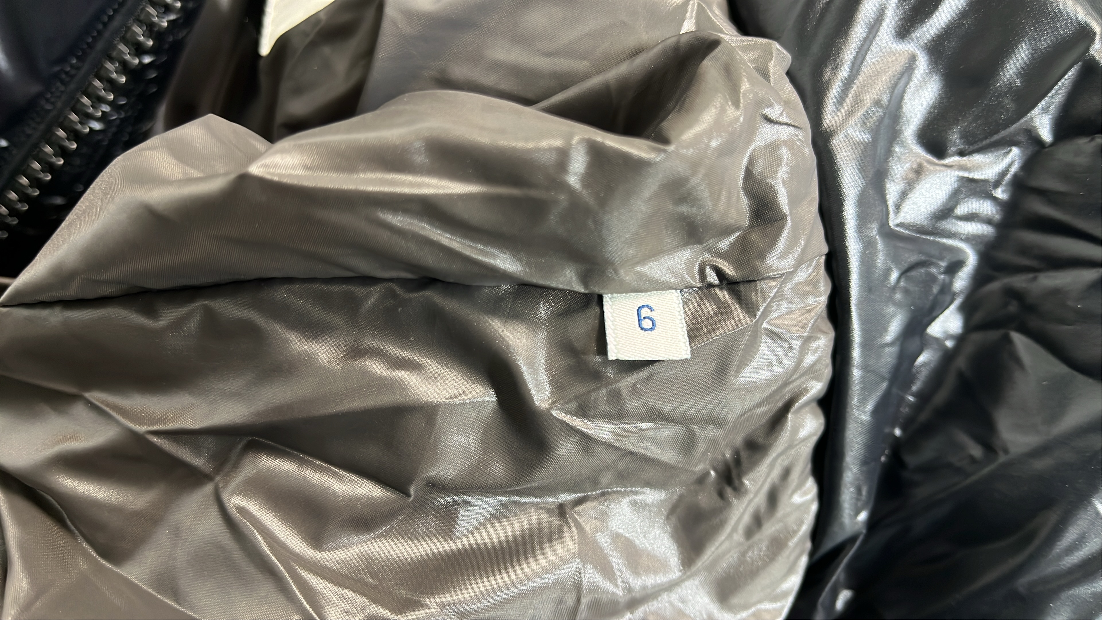 Black Moncler Down Jacket with Hood and Logo Patch