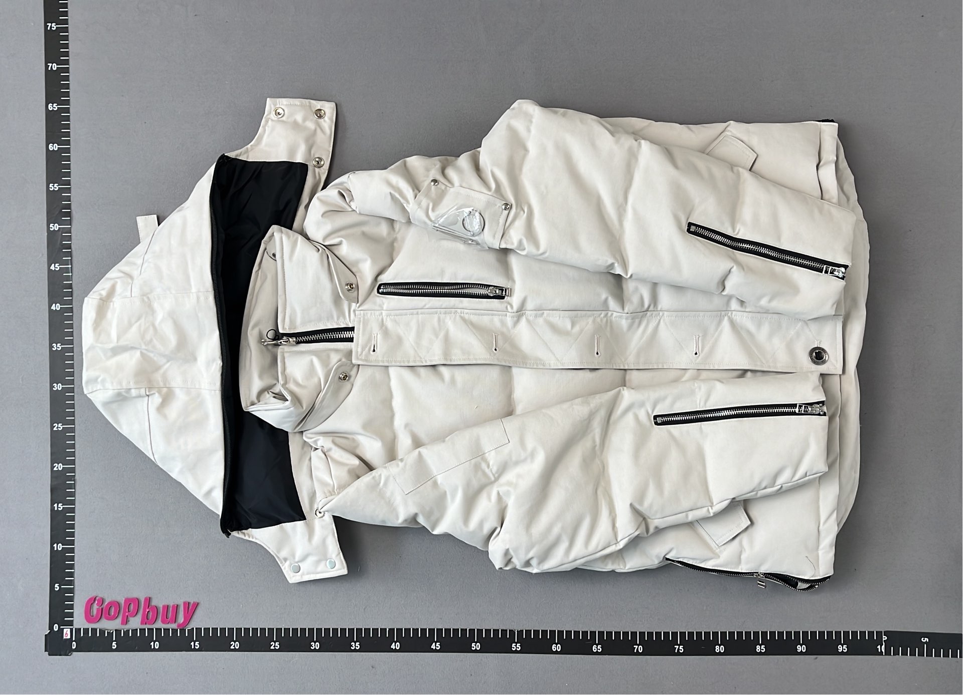 Moncler Navy Blue Puffer Jacket with Fur Hood