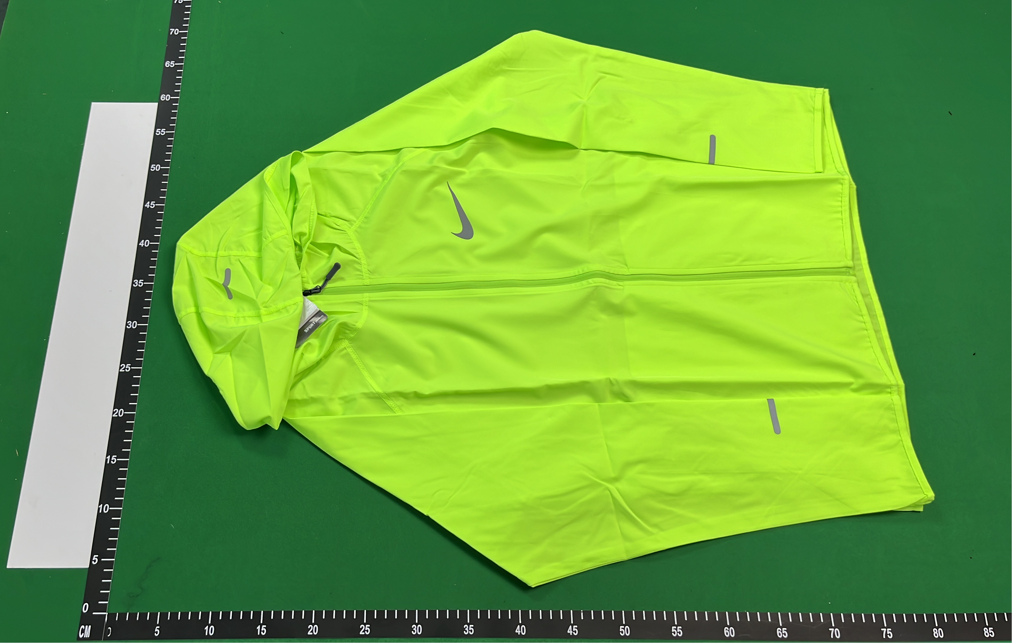 Nike Blue Hooded Running Jacket with Reflective Stripes
