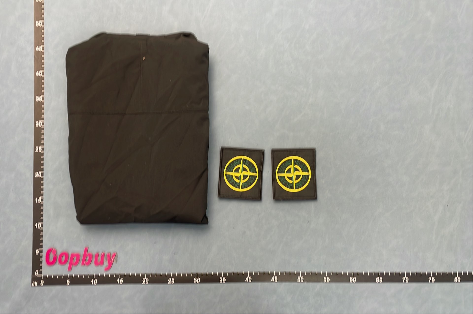 Stone Island Green Hooded Jacket with Logo Patches