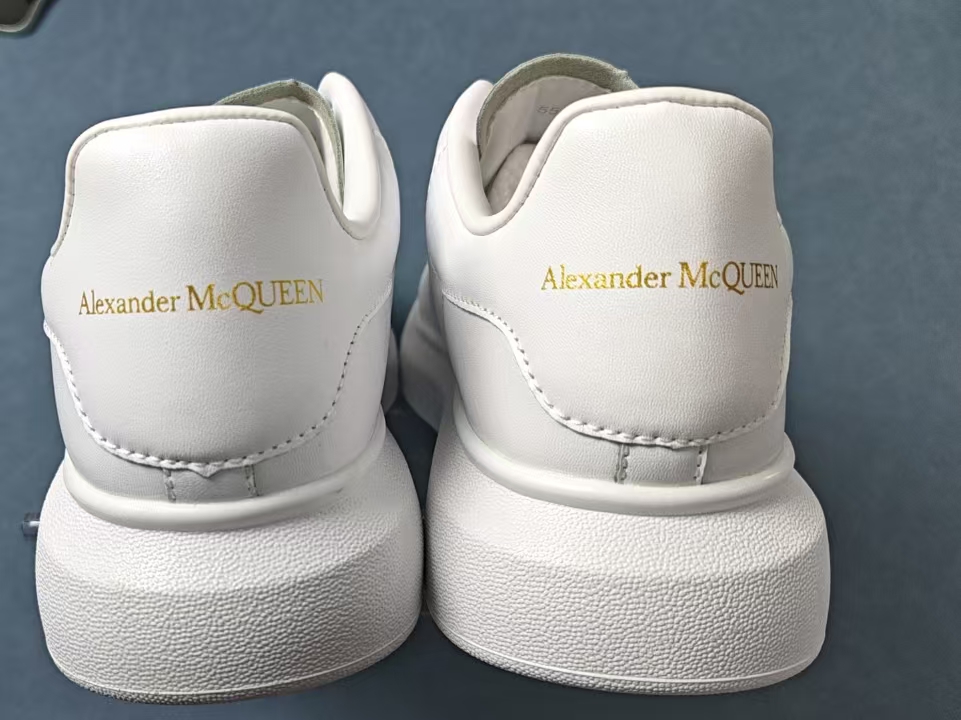 White Oversized Sneakers with Colorful Heel Tab