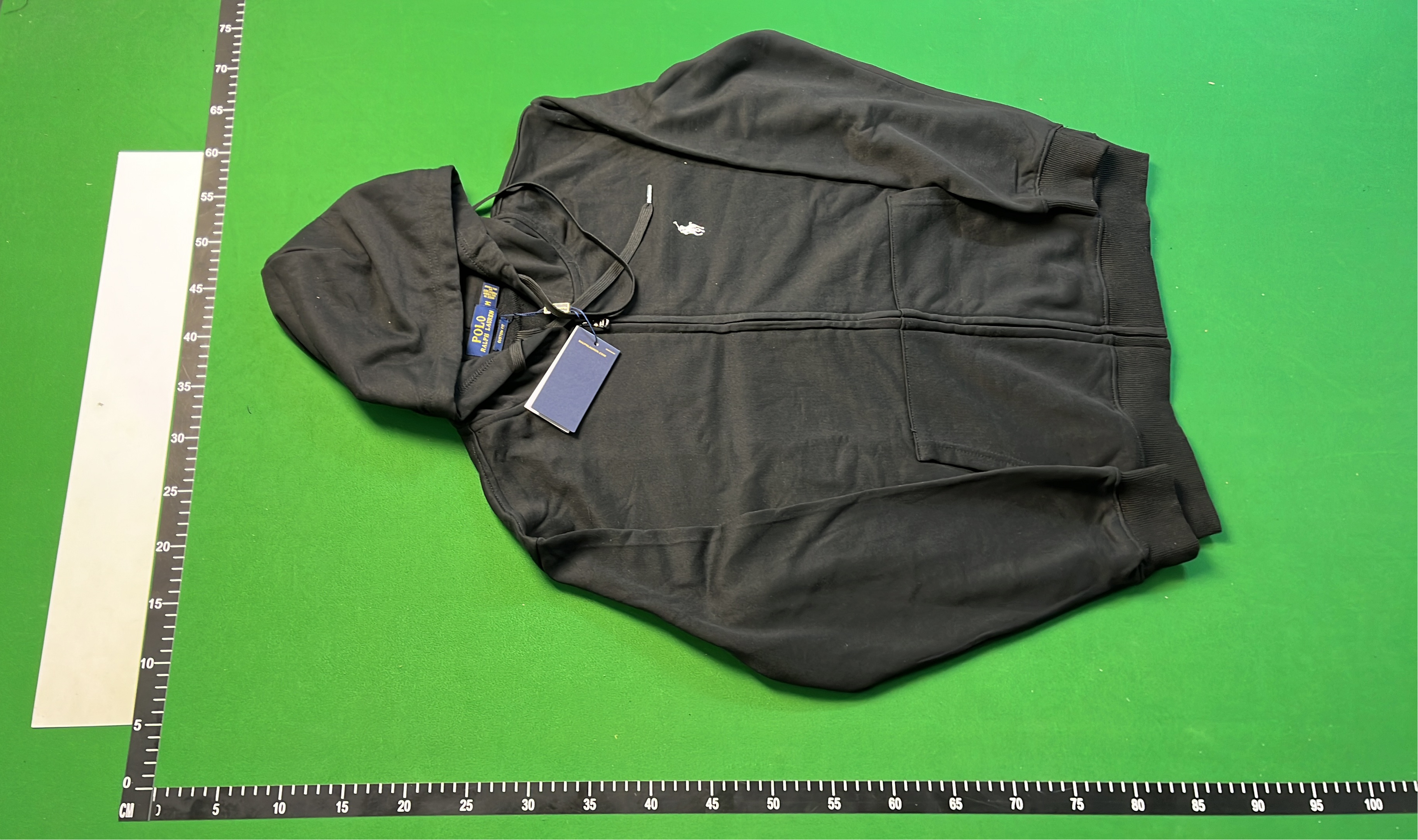 Men's Gray Zip-Up Hoodie with Polo Logo