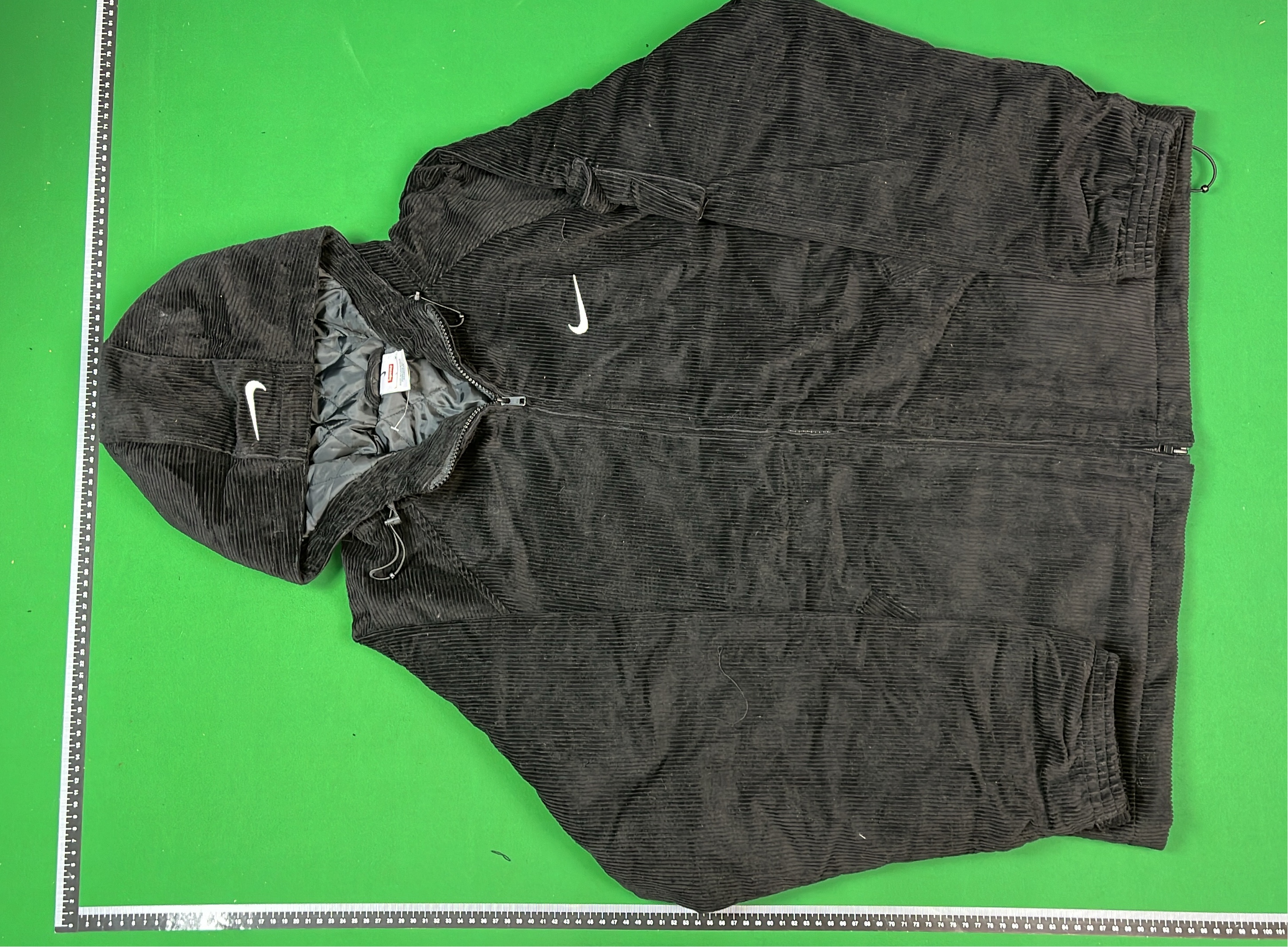 Supreme Nike Black Corduroy Hooded Jacket