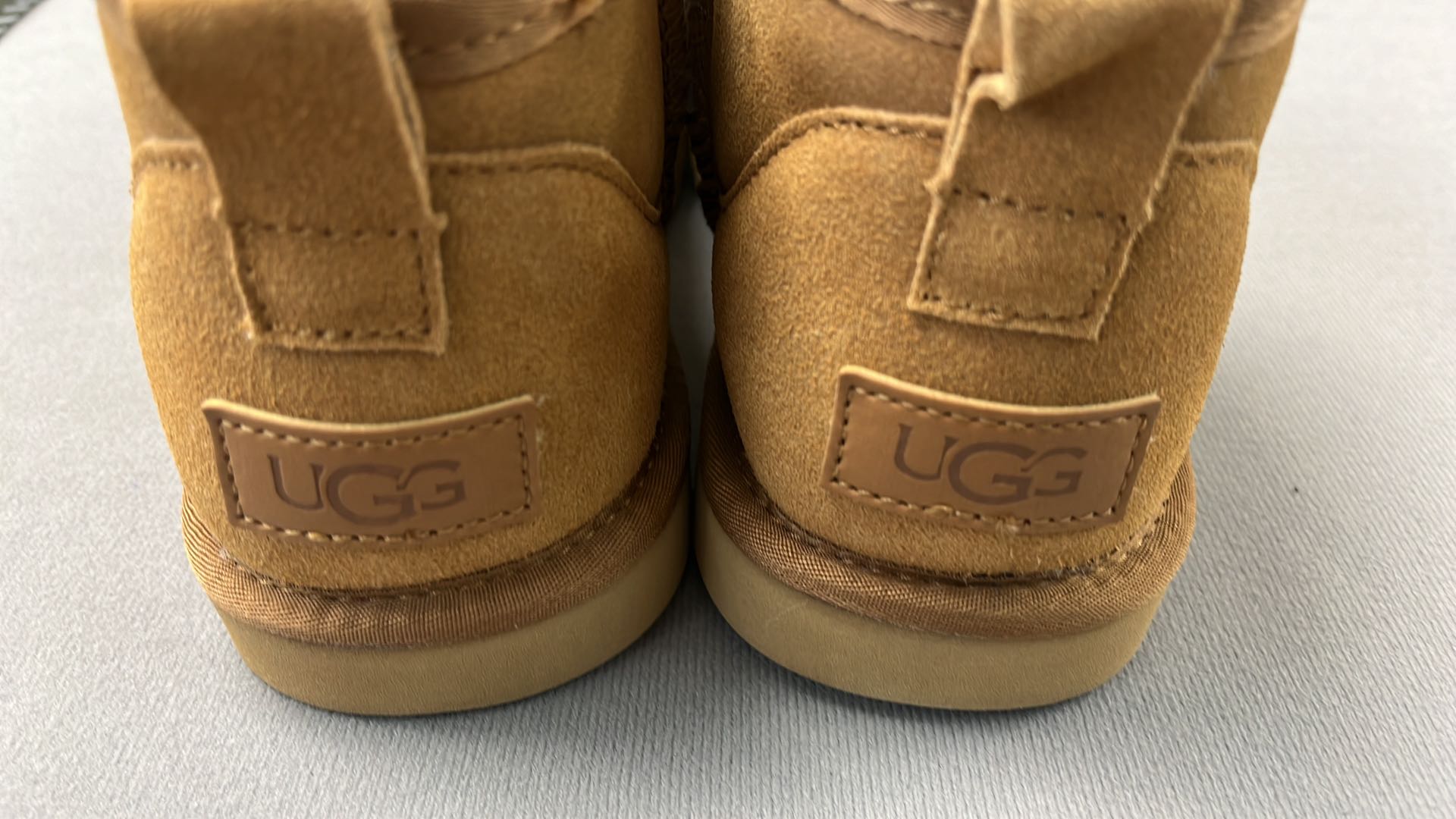 Classic Mini UGG Boots in Gray, Black, and Tan - Cozy Winter Footwear