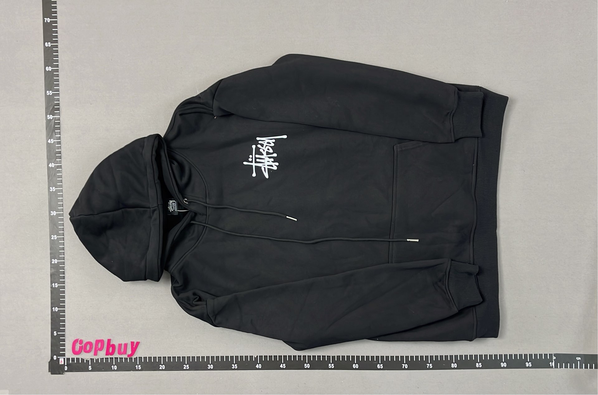 Stussy Black T-Shirt with 8-Ball Spider Graphic