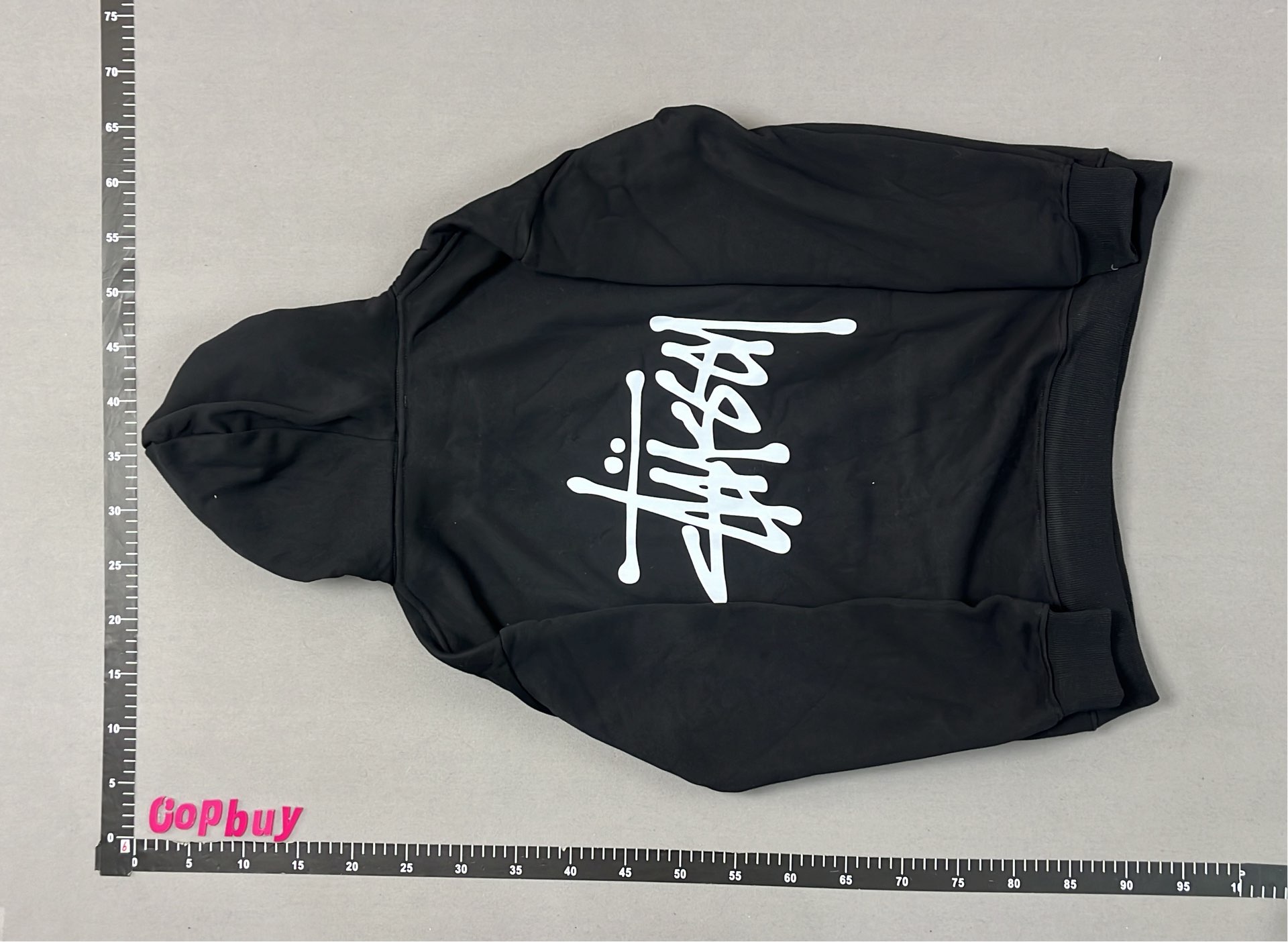 Stussy Black T-Shirt with 8-Ball Spider Graphic