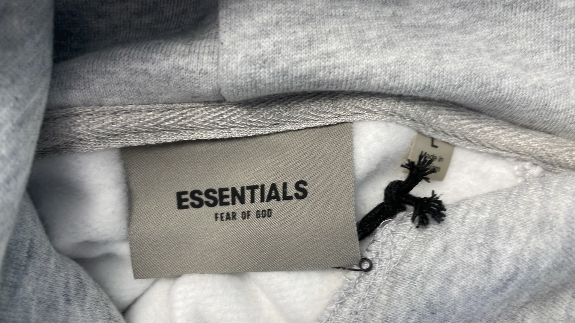 Essential Hoodie Sweatshirt Men's Oversized Gray Logo Pullover