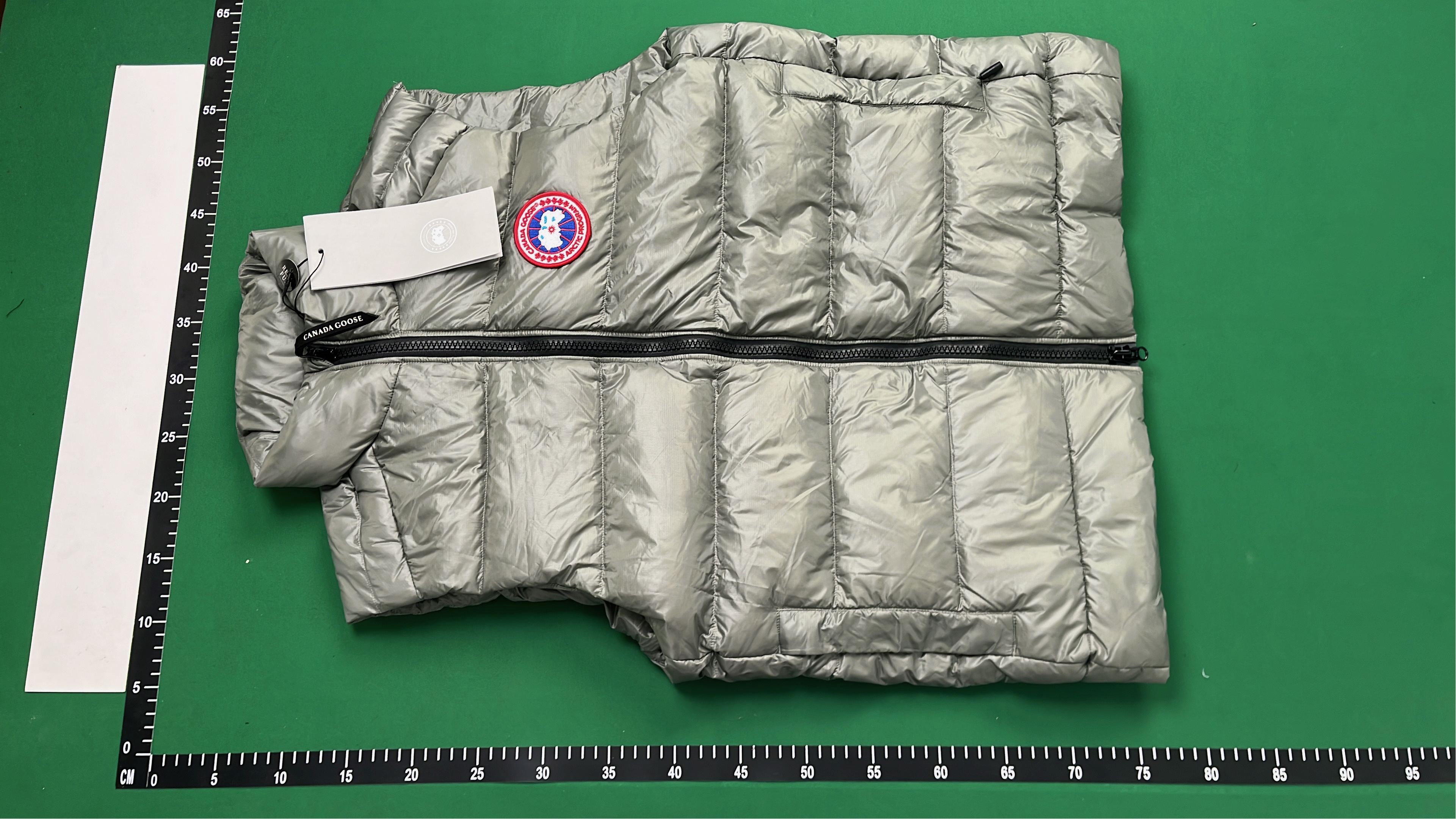Canada Goose Men's Down Vest - Grey Puffer Vest with Arctic Program Logo