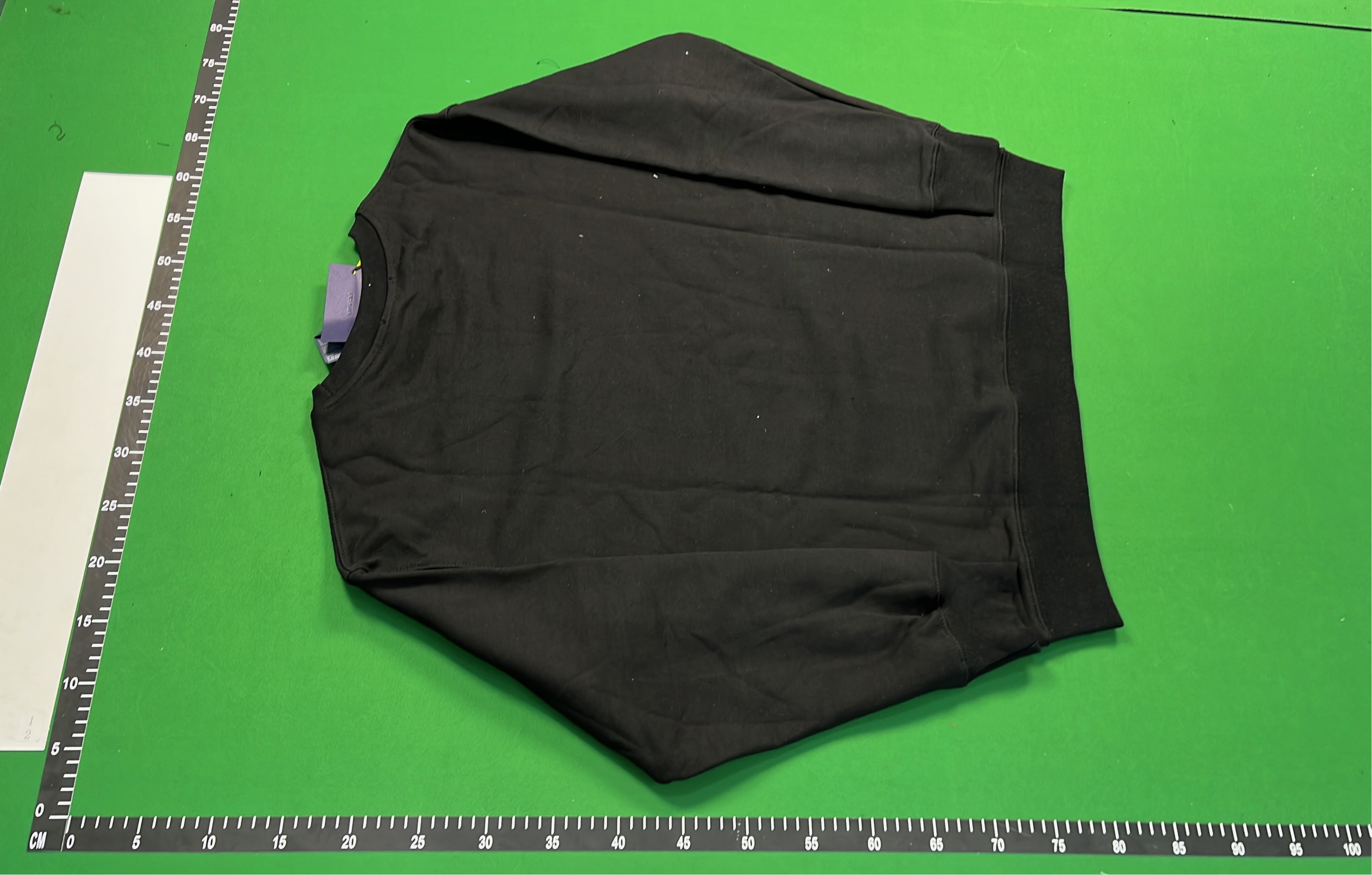 Prada Black Crewneck Sweatshirt with Logo Patch