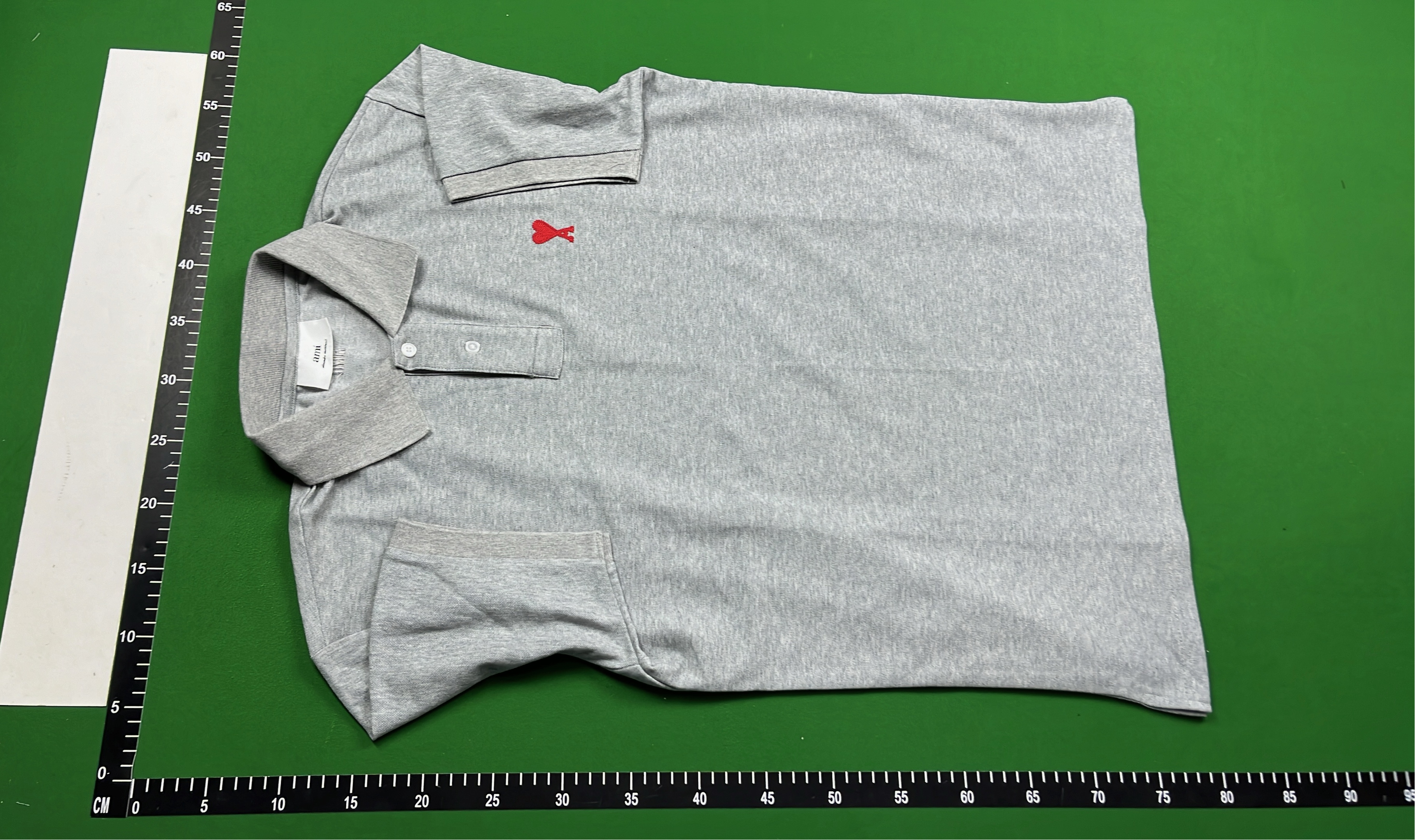 Pink Polo Shirt with Red Heart Logo