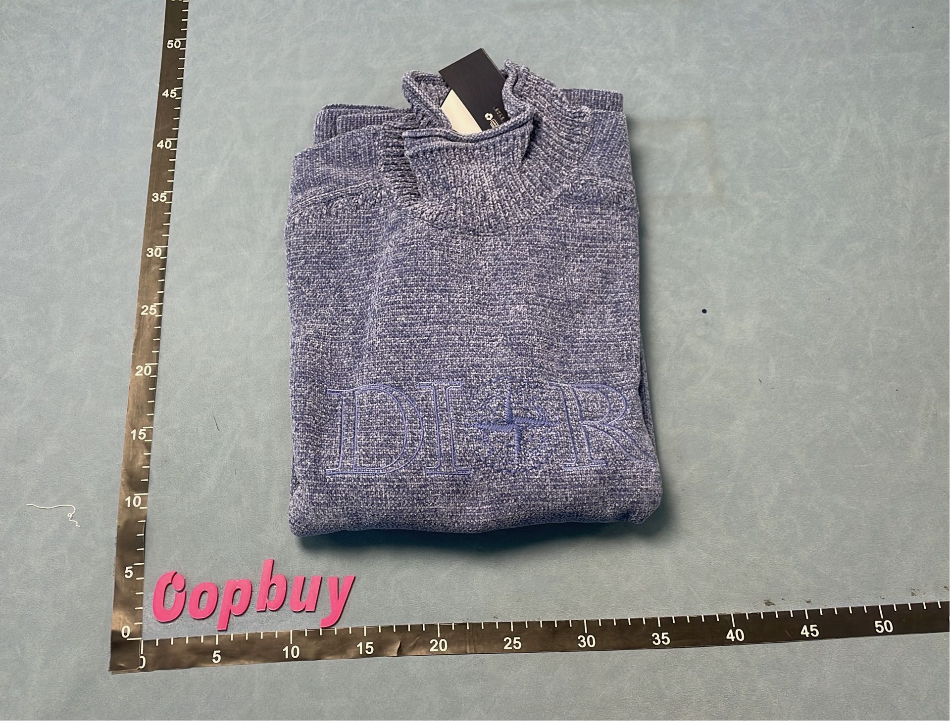 Blue Knit Turtleneck Sweater for Men - Cozy Winter Wear