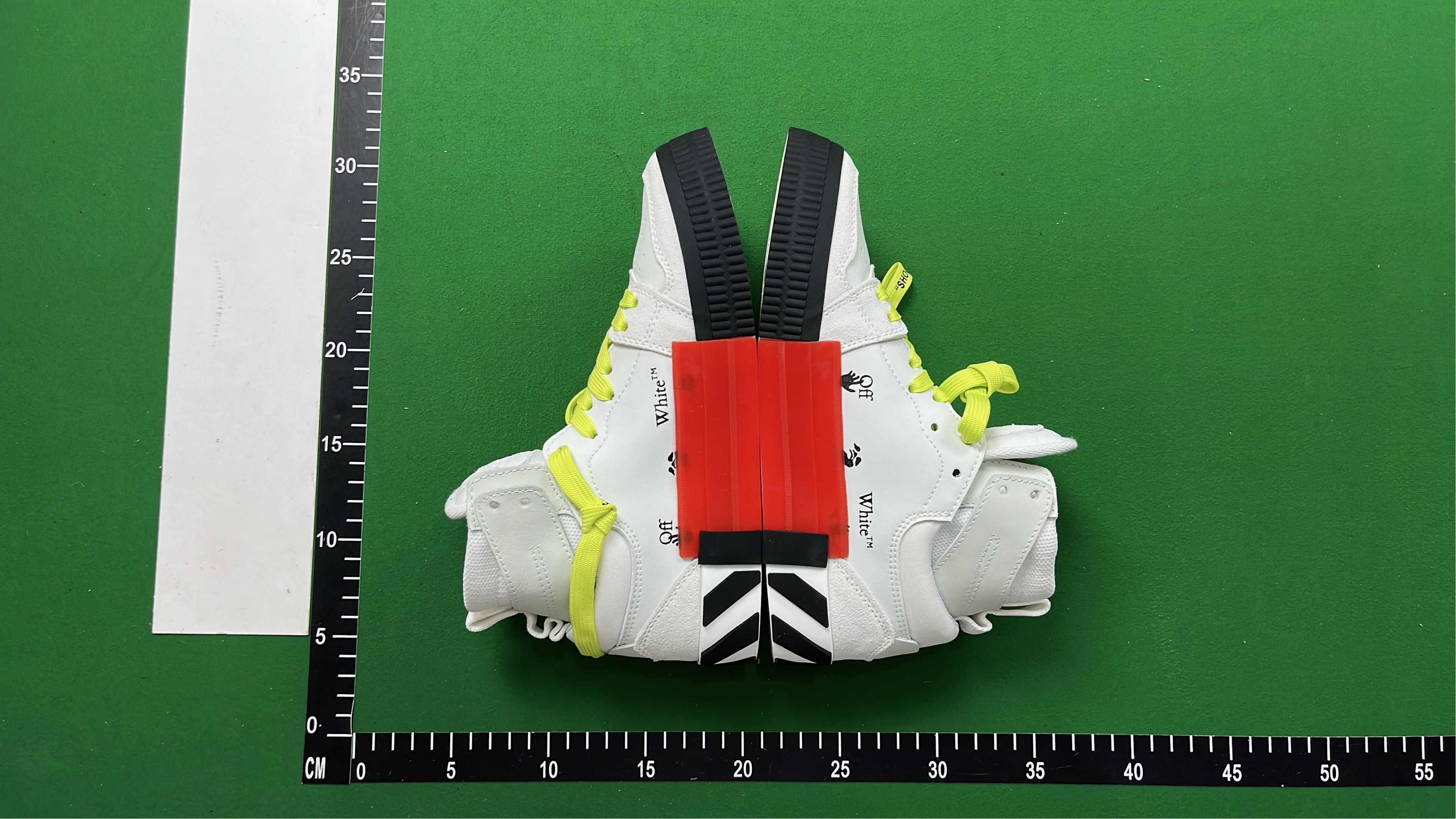 Off-White High Top Sneakers with Black Stripes
