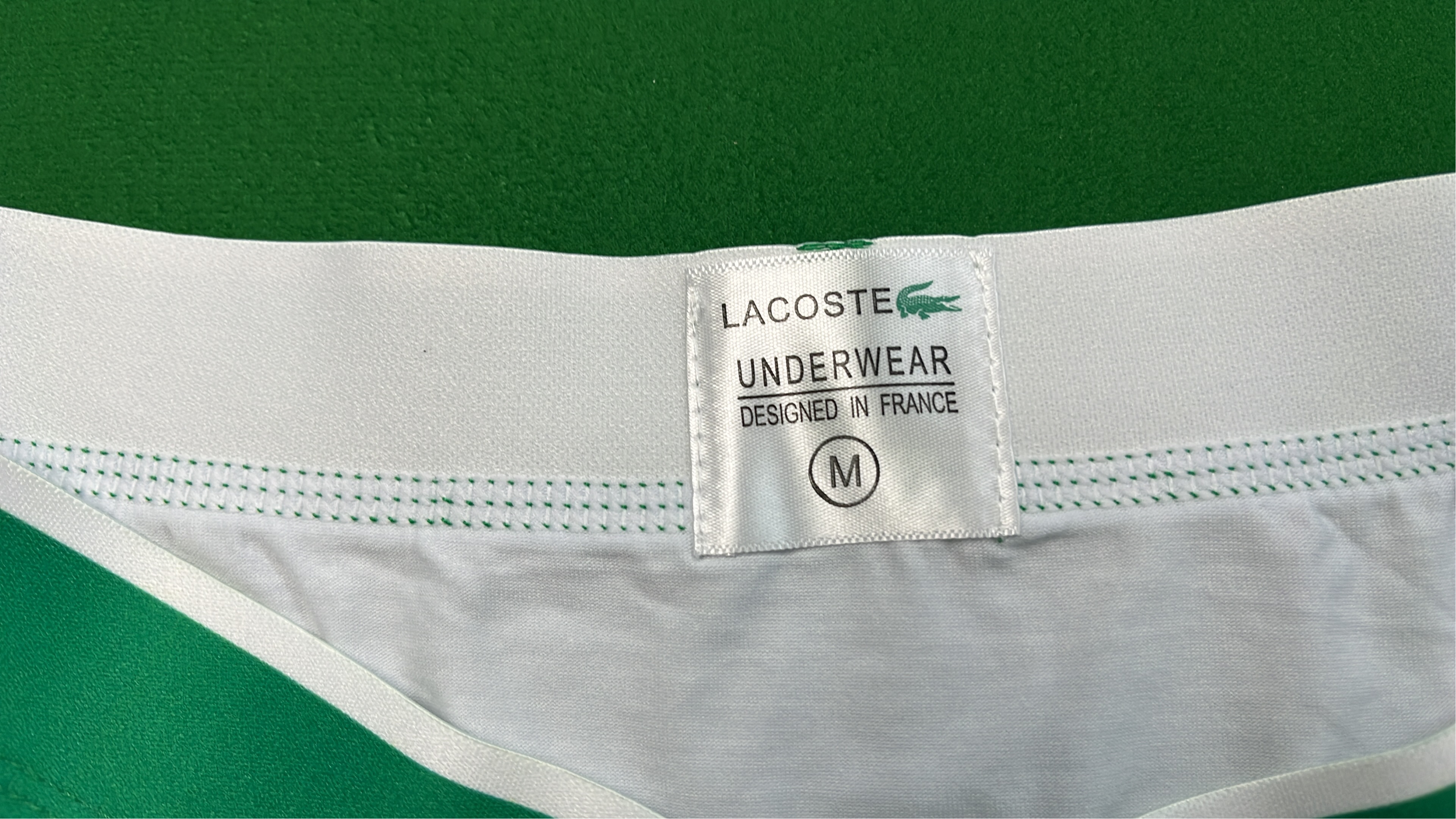 LACOSTE Men's 3-Pack Underwear Set with Green Logo Waistband