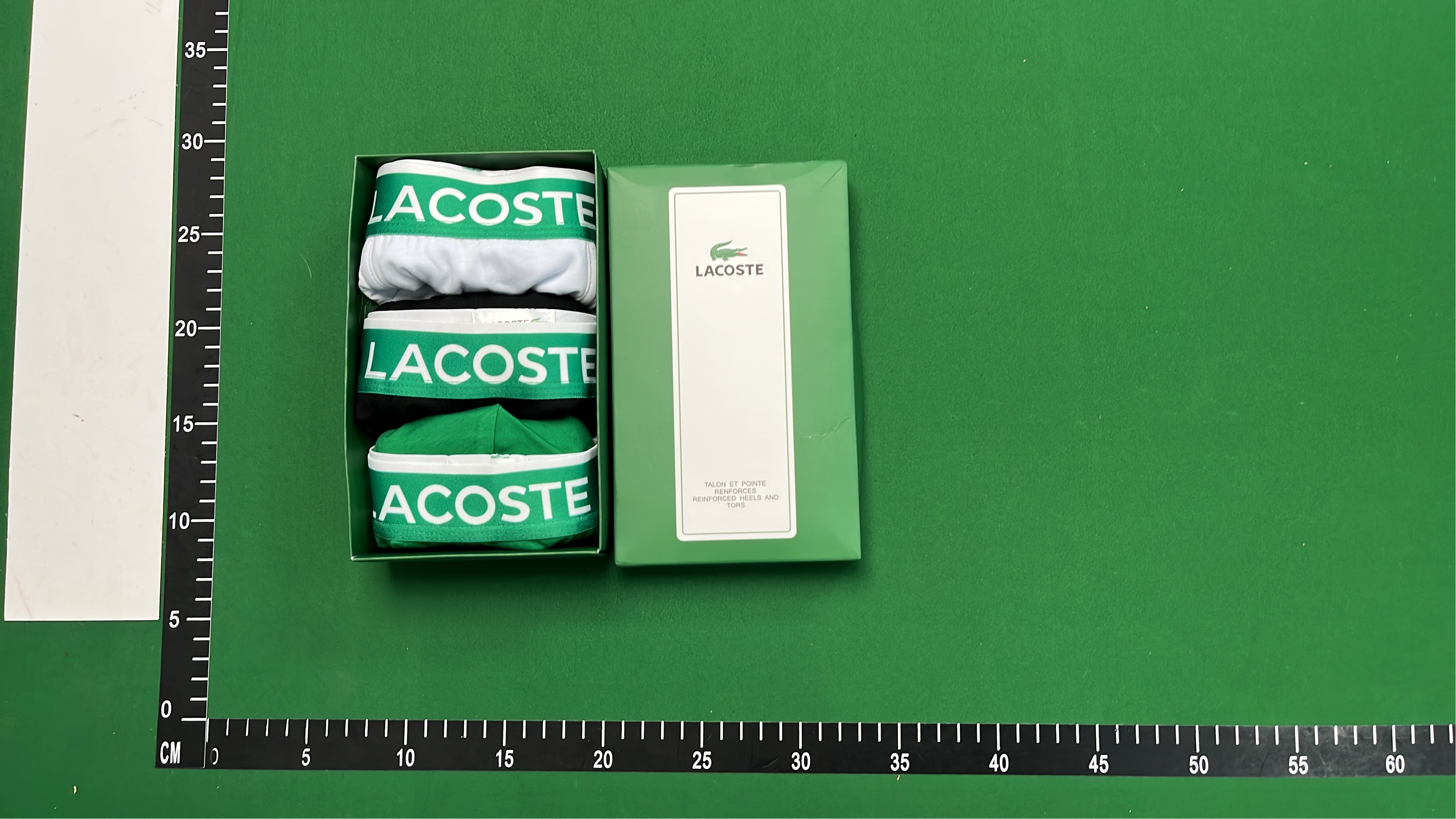 LACOSTE Men's 3-Pack Underwear Set with Green Logo Waistband