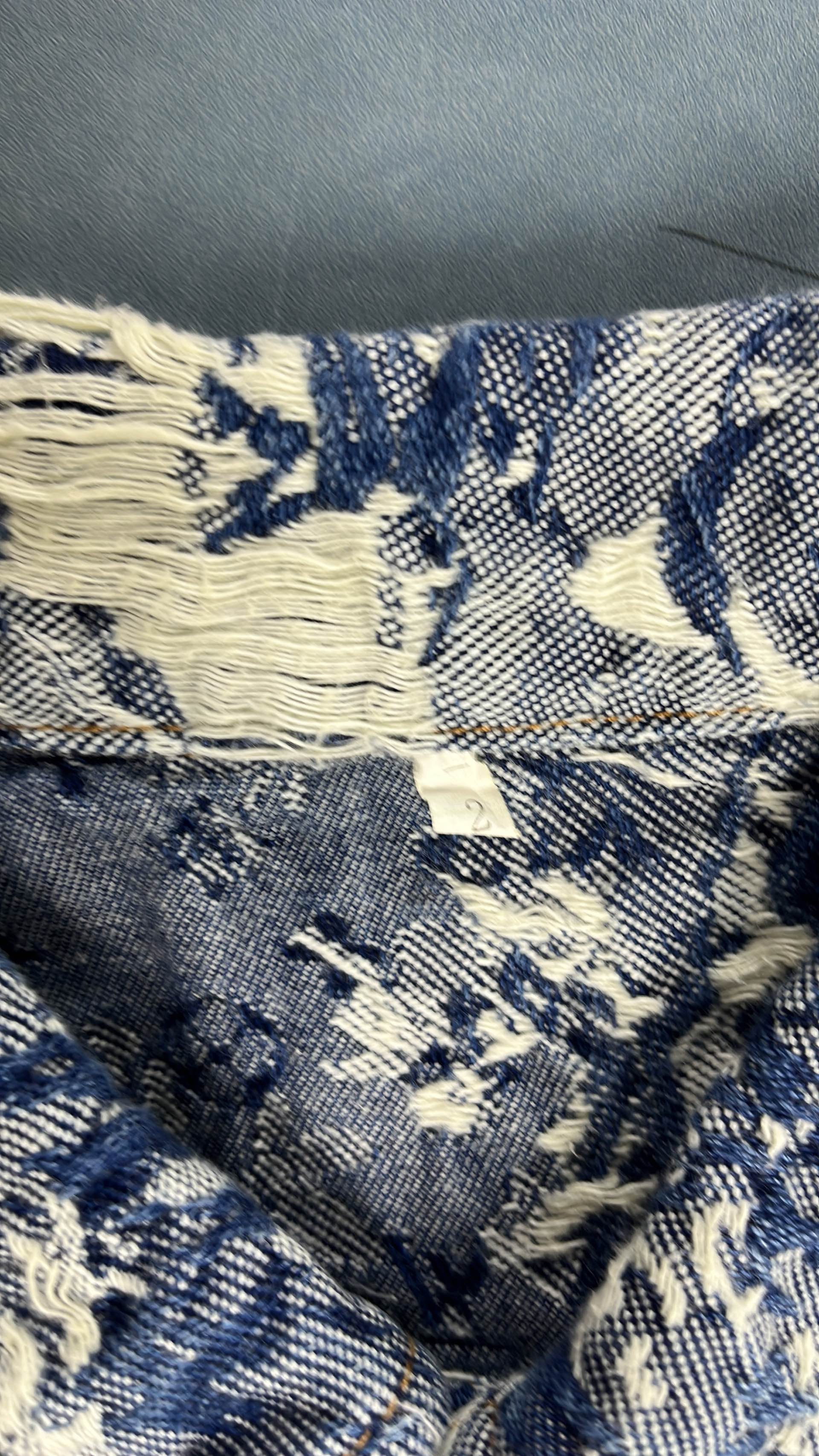 Men's Plaid Flannel Shirt - Blue and White Checkered Pattern