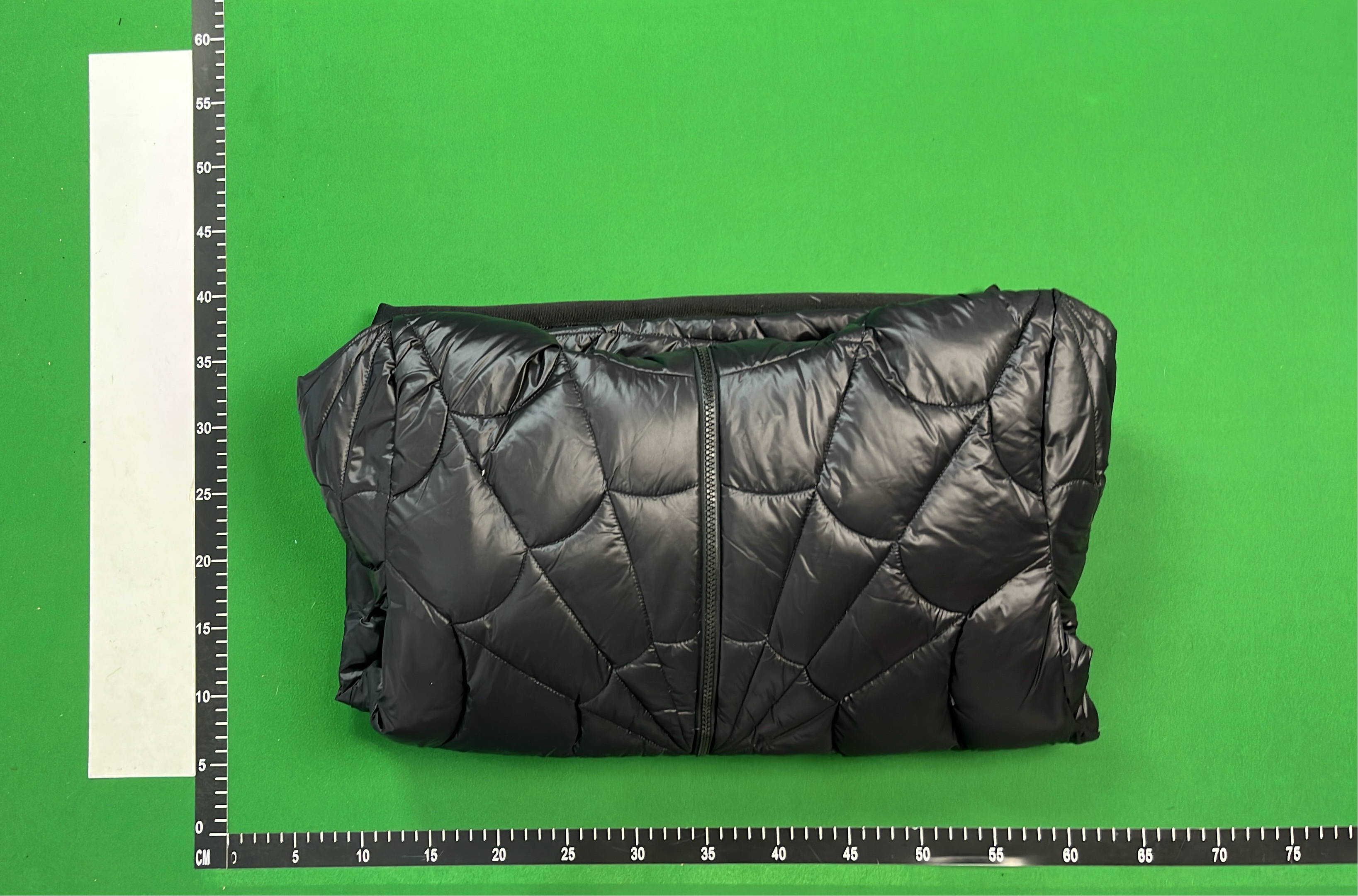 Black Quilted Down Jacket with Hood for Women