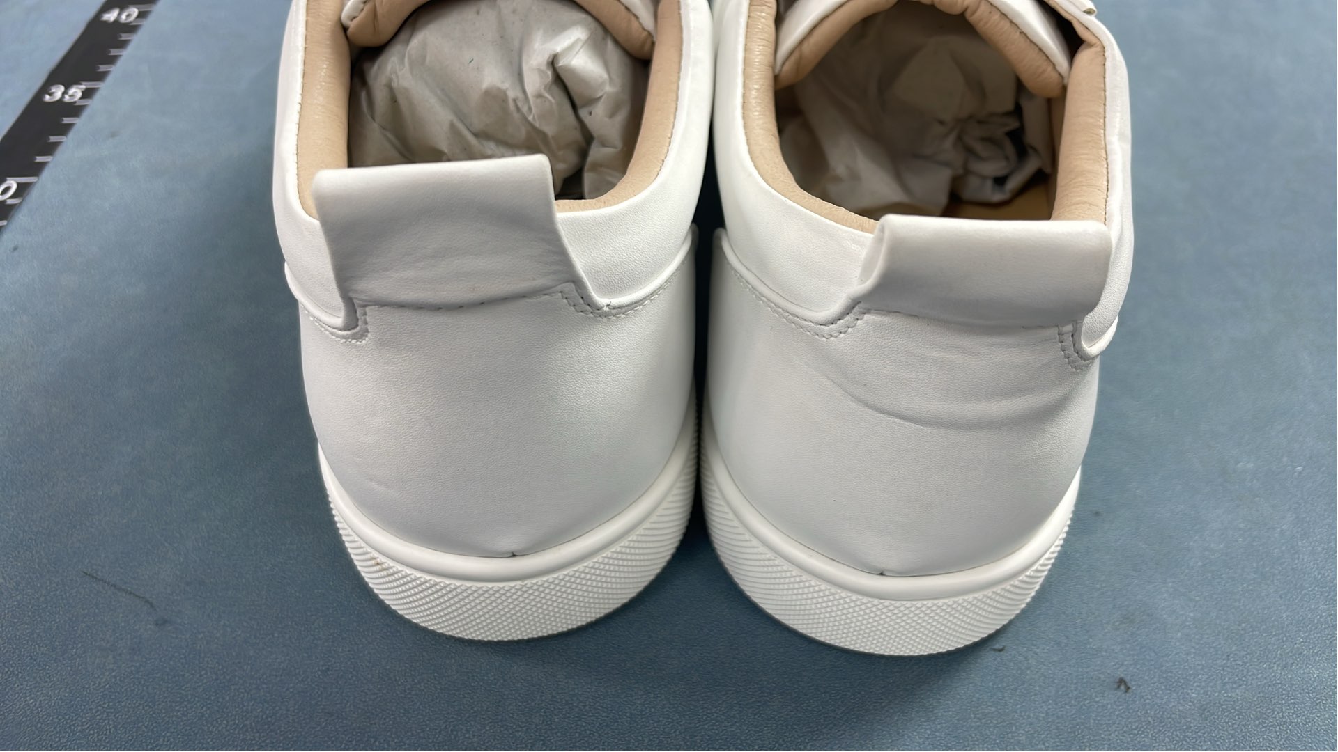 White Spiked Leather Sneakers for Men and Women