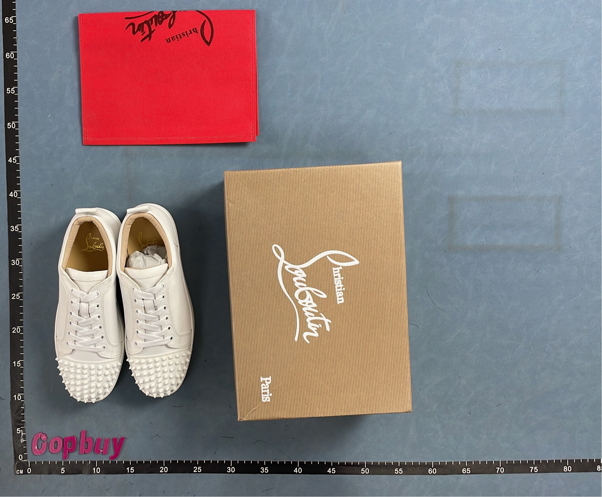 White Spiked Leather Sneakers for Men and Women
