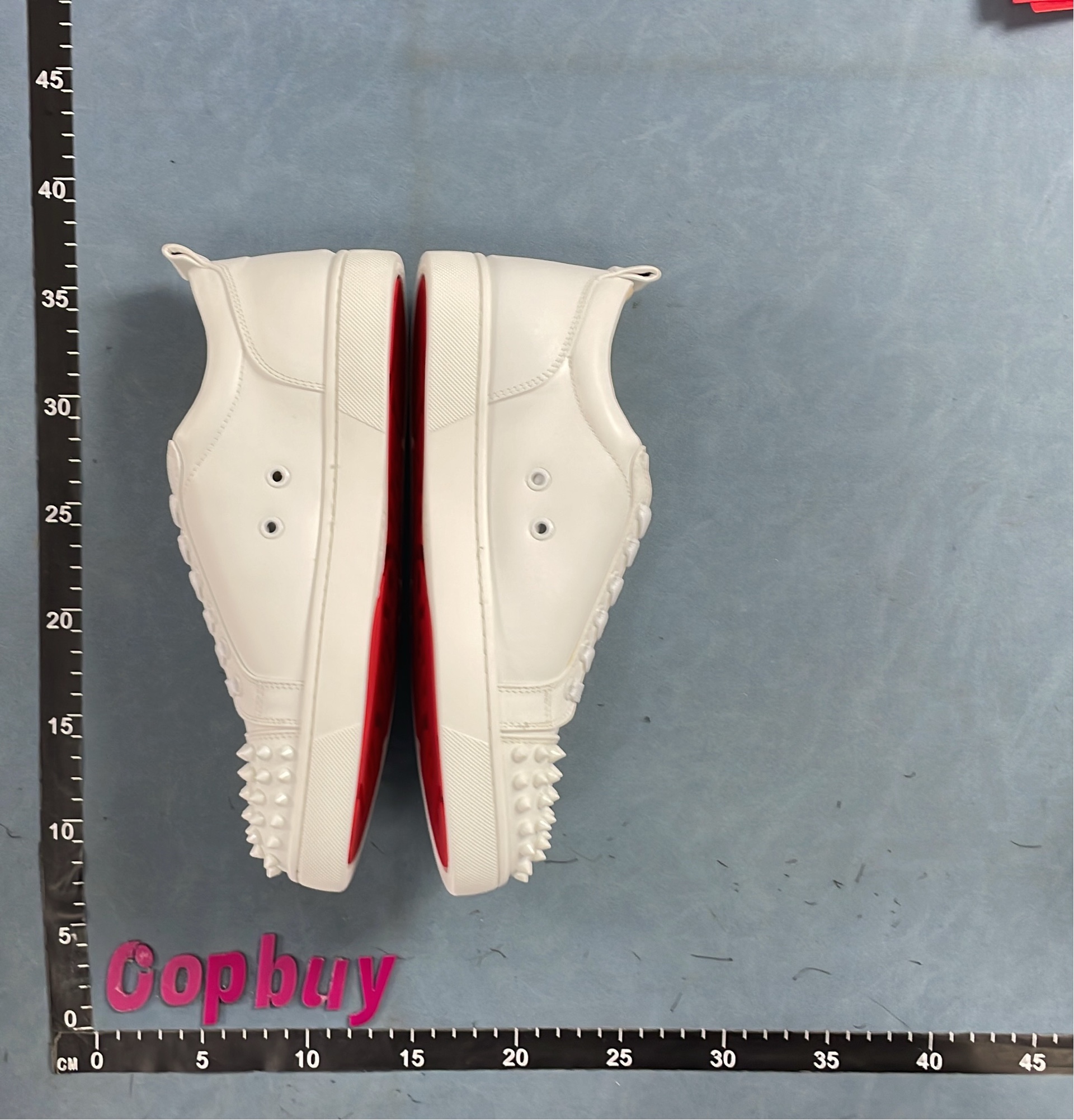 White Spiked Leather Sneakers for Men and Women