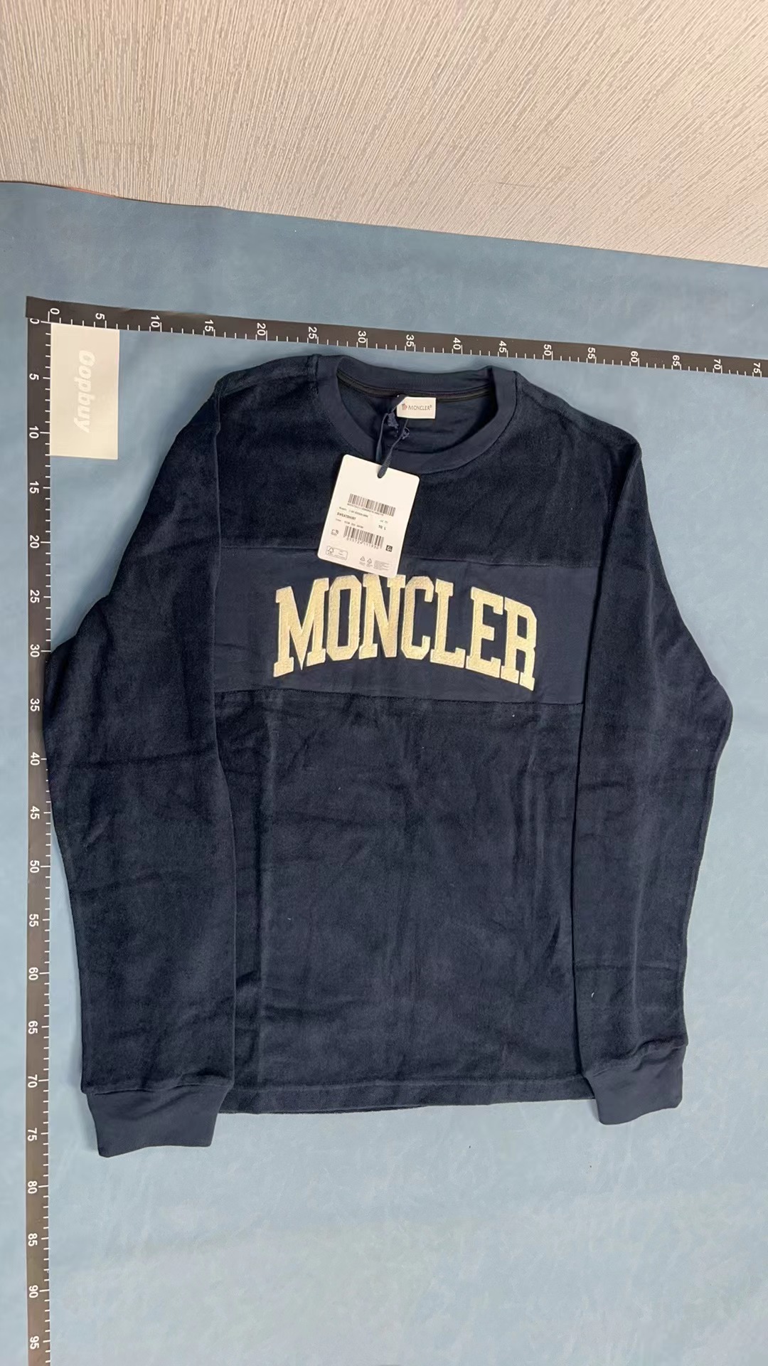Hollister Navy Blue Long Sleeve T-Shirt with Arch Logo