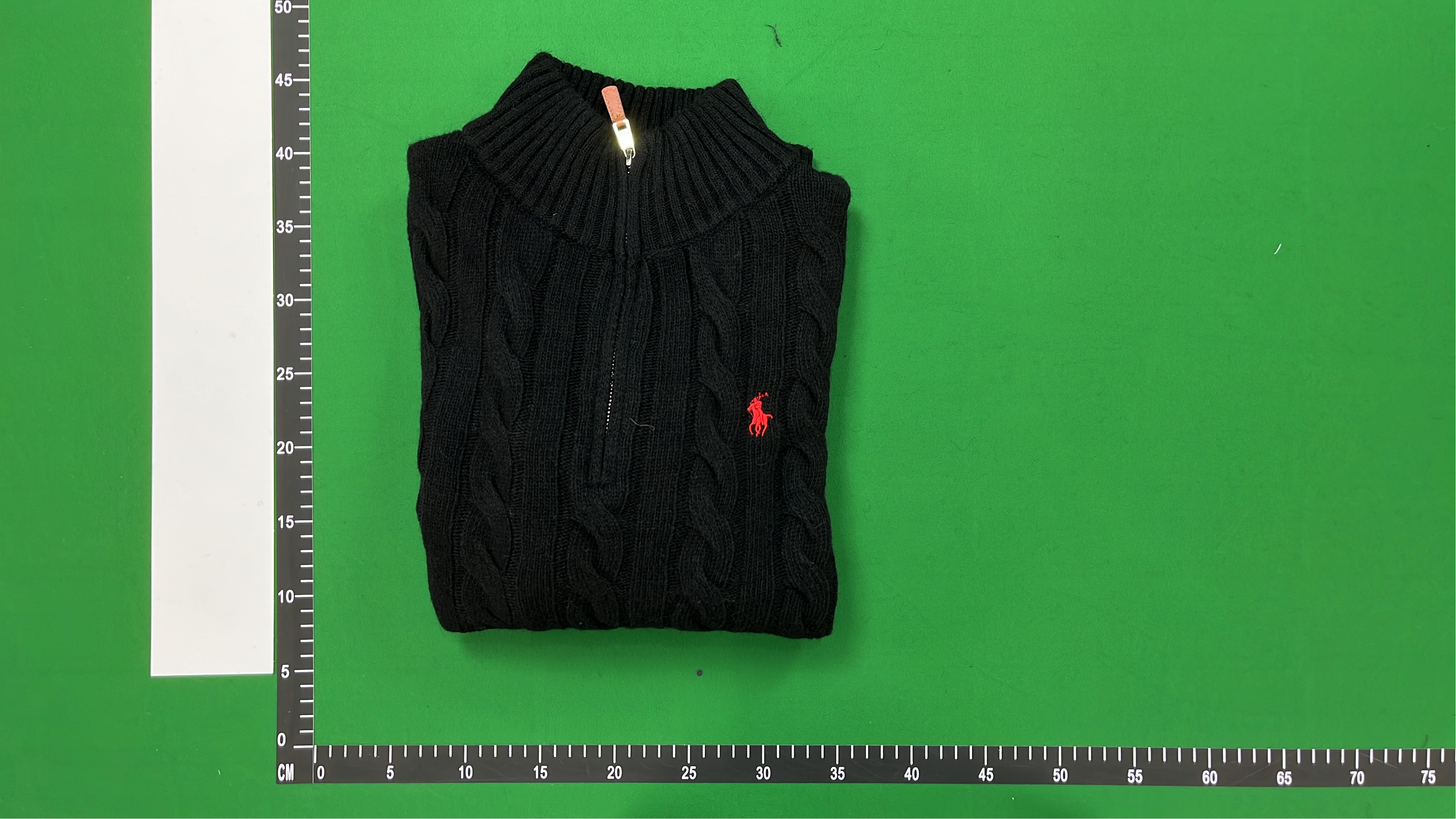 Men's White Cable Knit Half-Zip Sweater