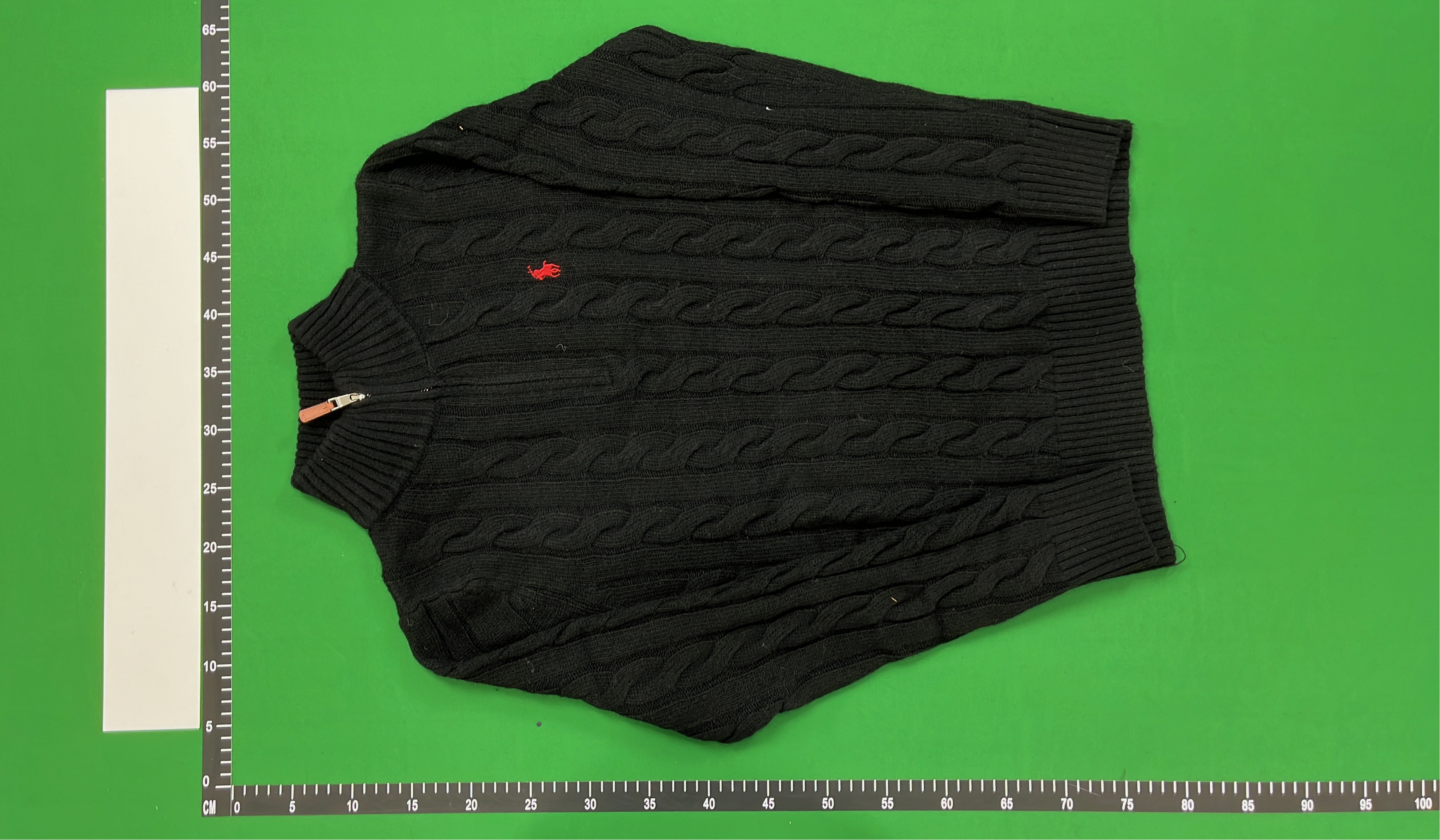 Men's White Cable Knit Half-Zip Sweater