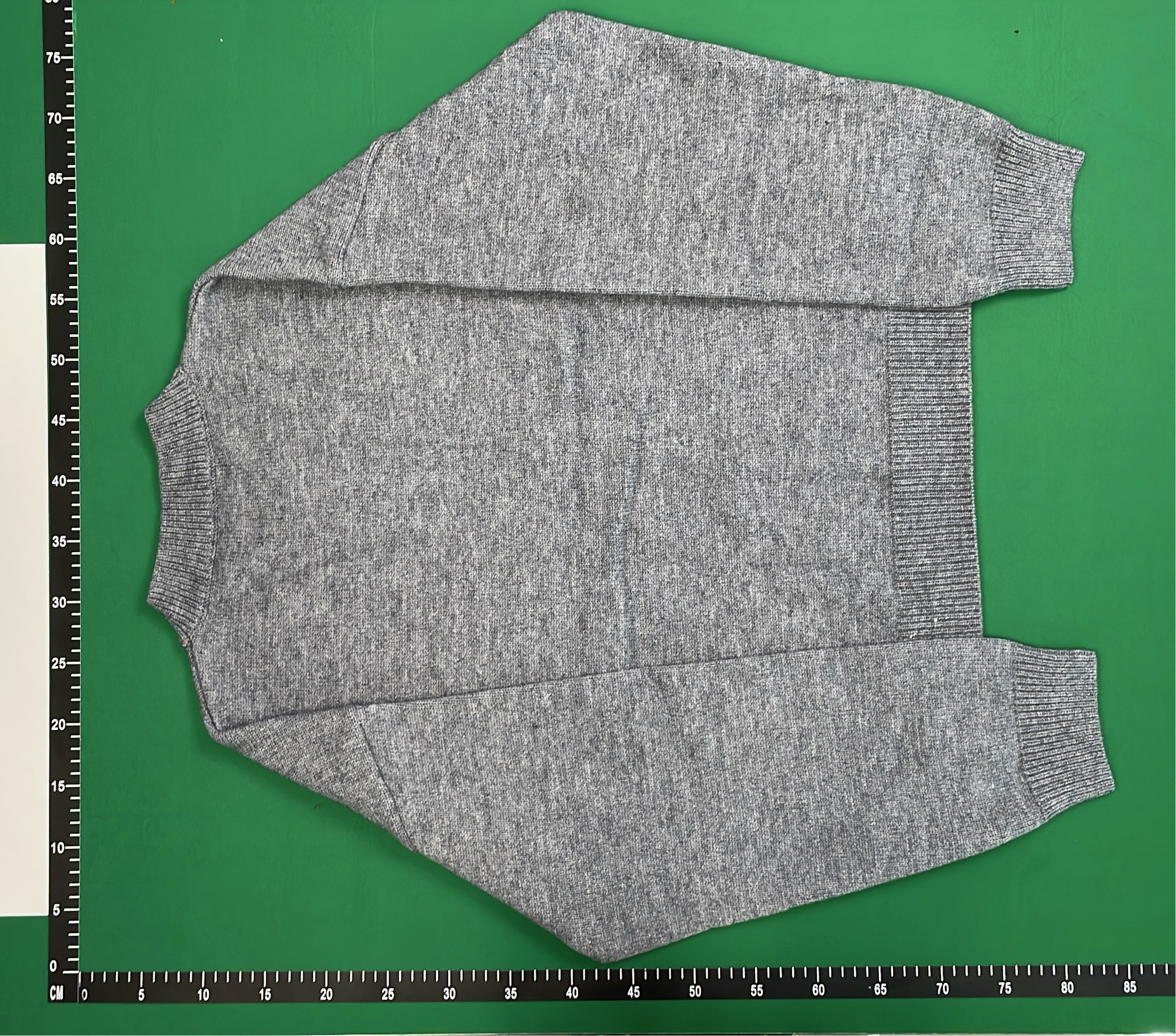 Gray CB Logo Knit Sweater - Premium Cashmere Feel
