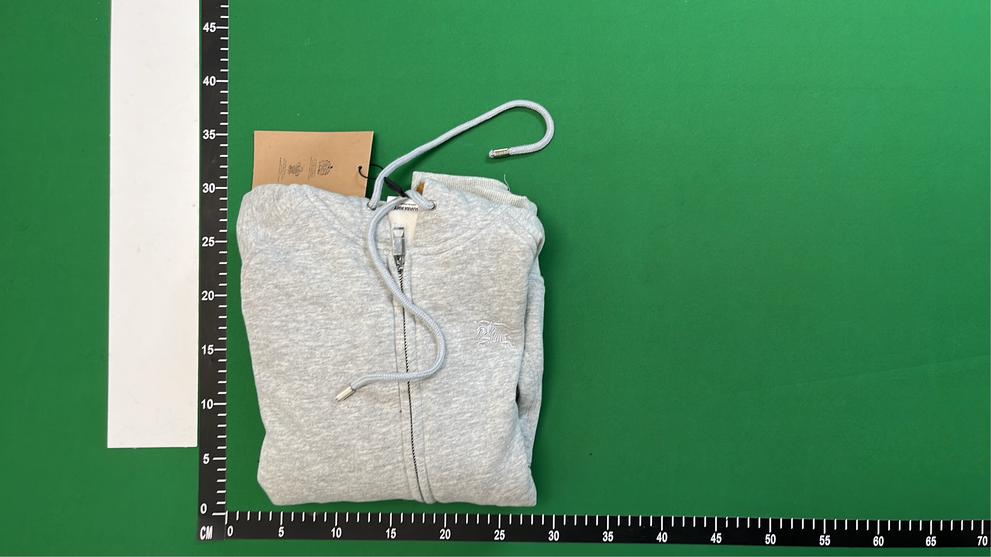 Burberry Black Hoodie with Check Lining Zip-Up Sweatshirt