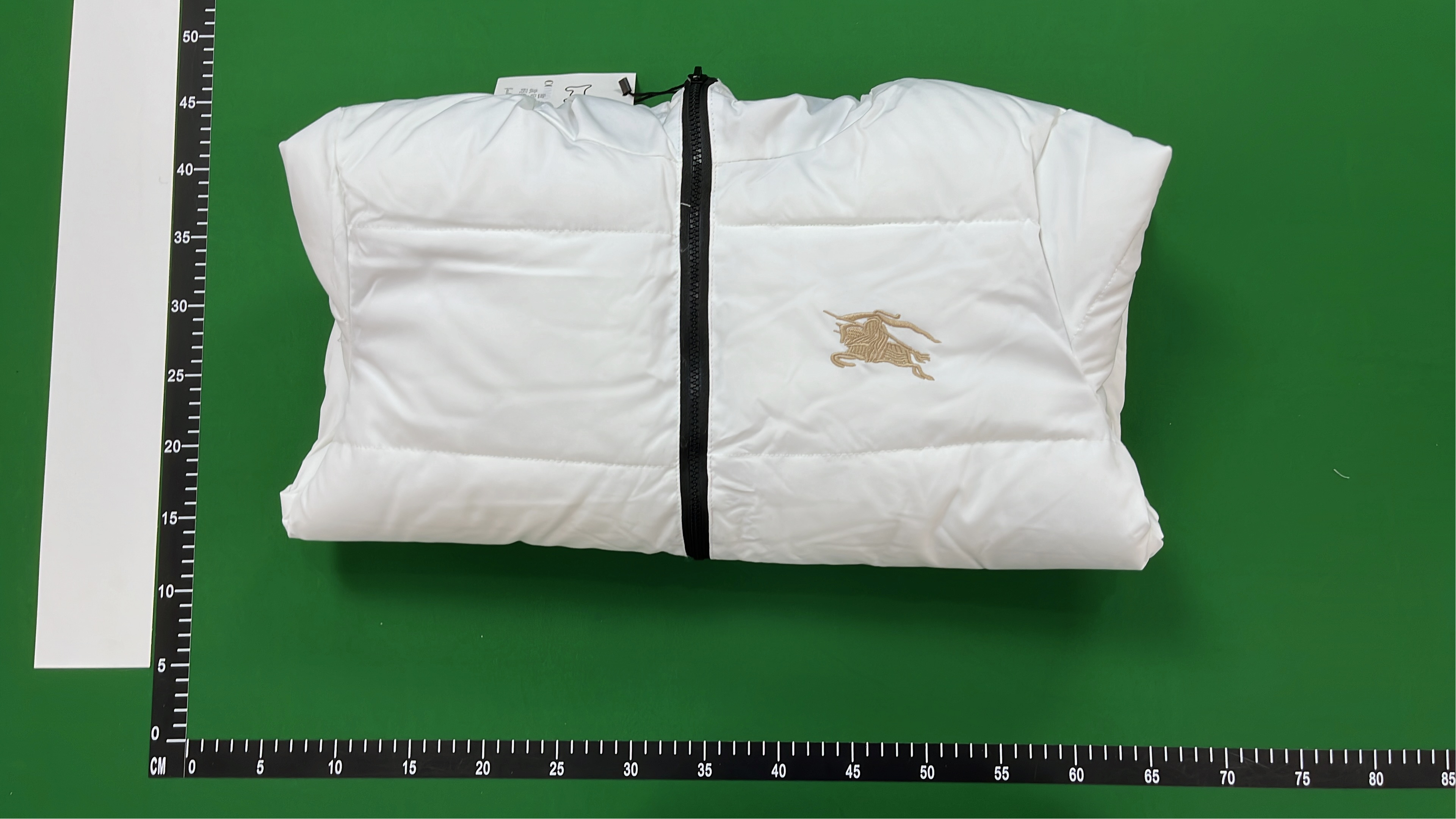 Reversible Plaid Down Jacket with Embroidery