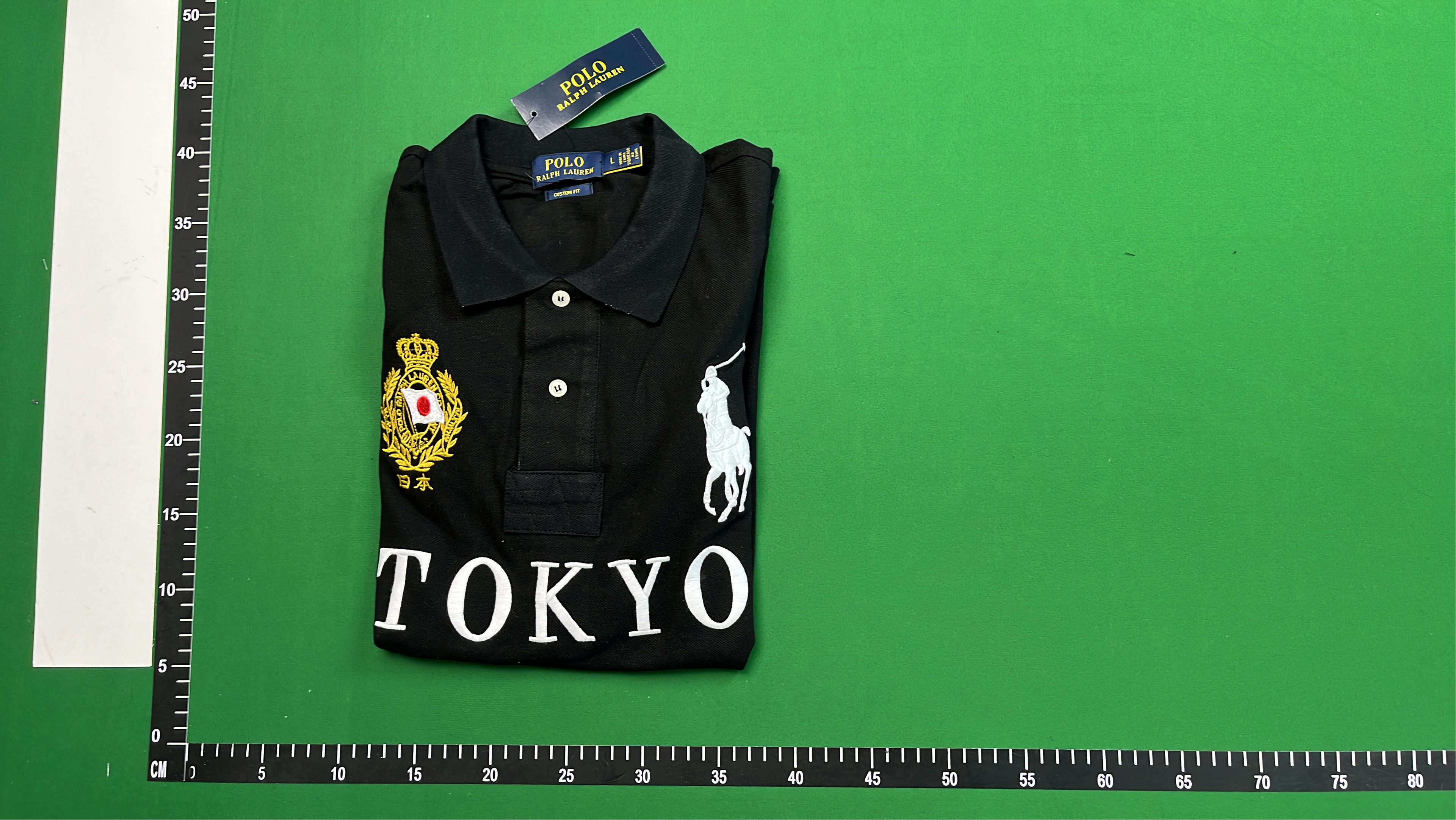 Chicago Polo Shirt Black with Big Pony Logo