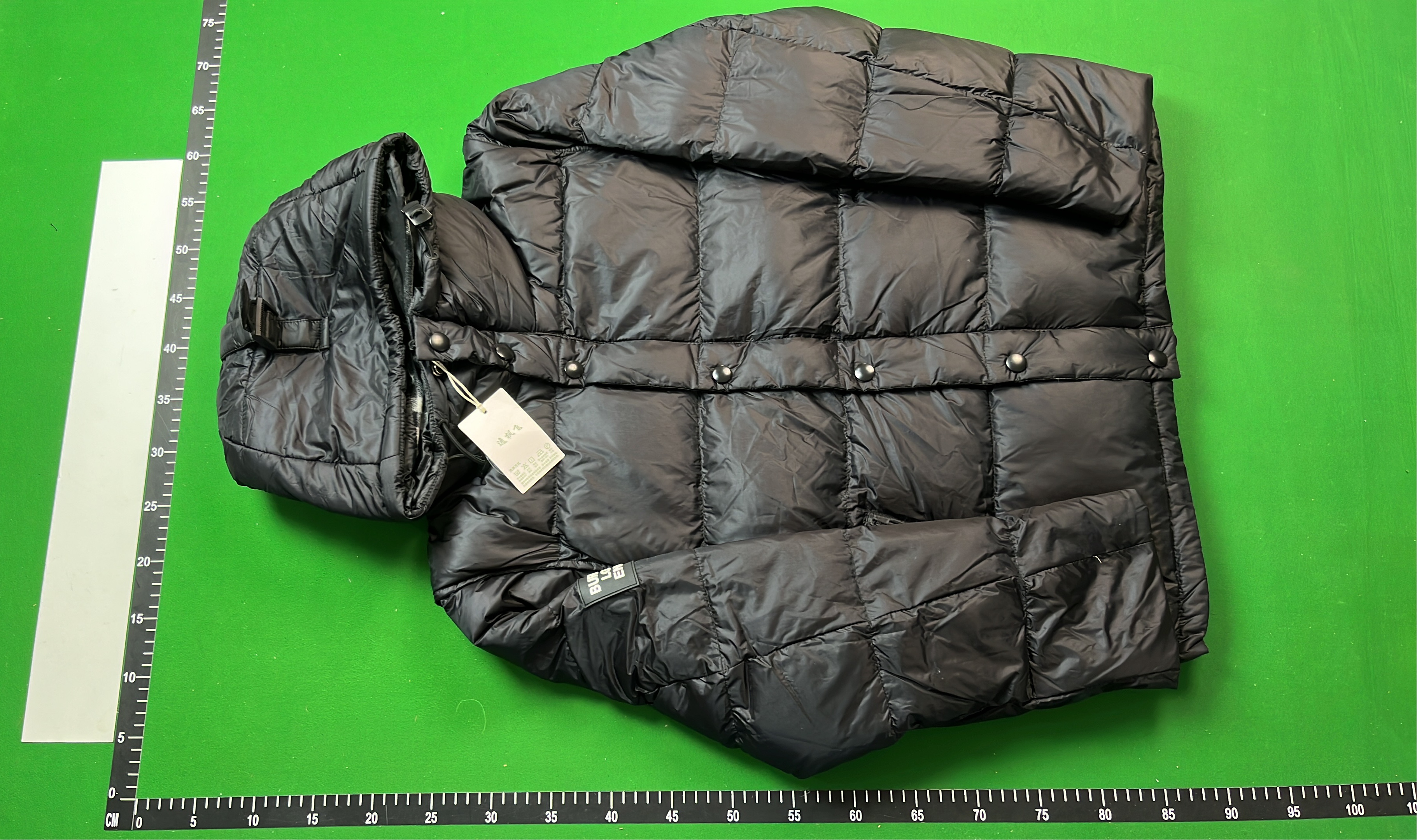 Blue Puffer Jacket with Hood for Women